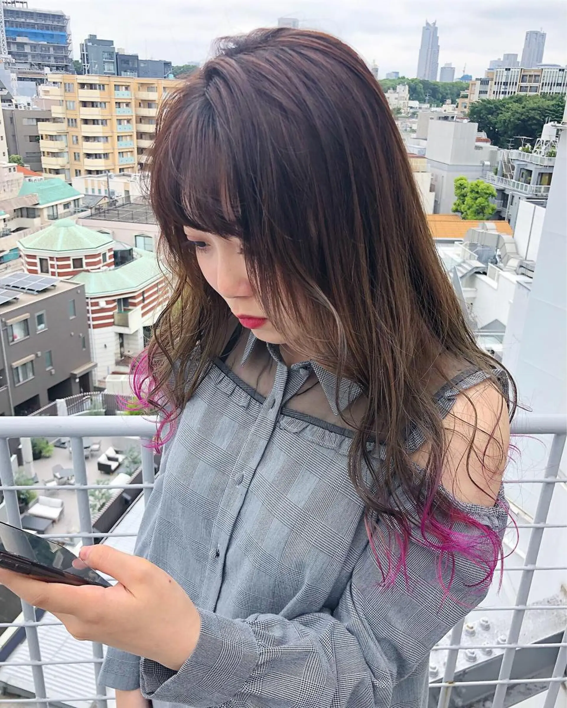 ロング カラー ヘアアレンジ 【池袋/スパイキー ショート】ⓝⓘⓜⓤのヘアスタイル