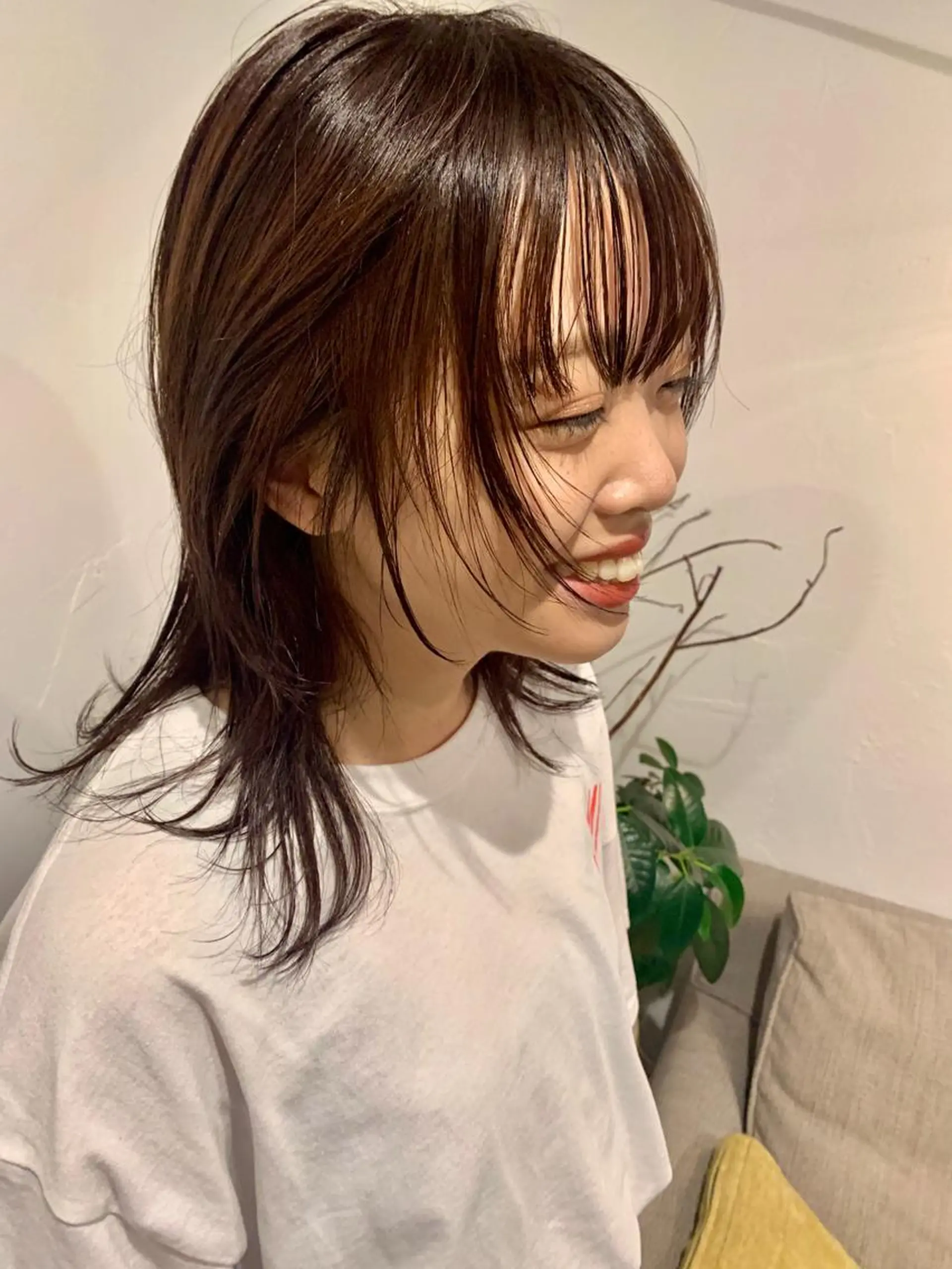 ミディアム カラー ピンクベージュ/新潟 万代/高橋桃葉🍑のヘアスタイル