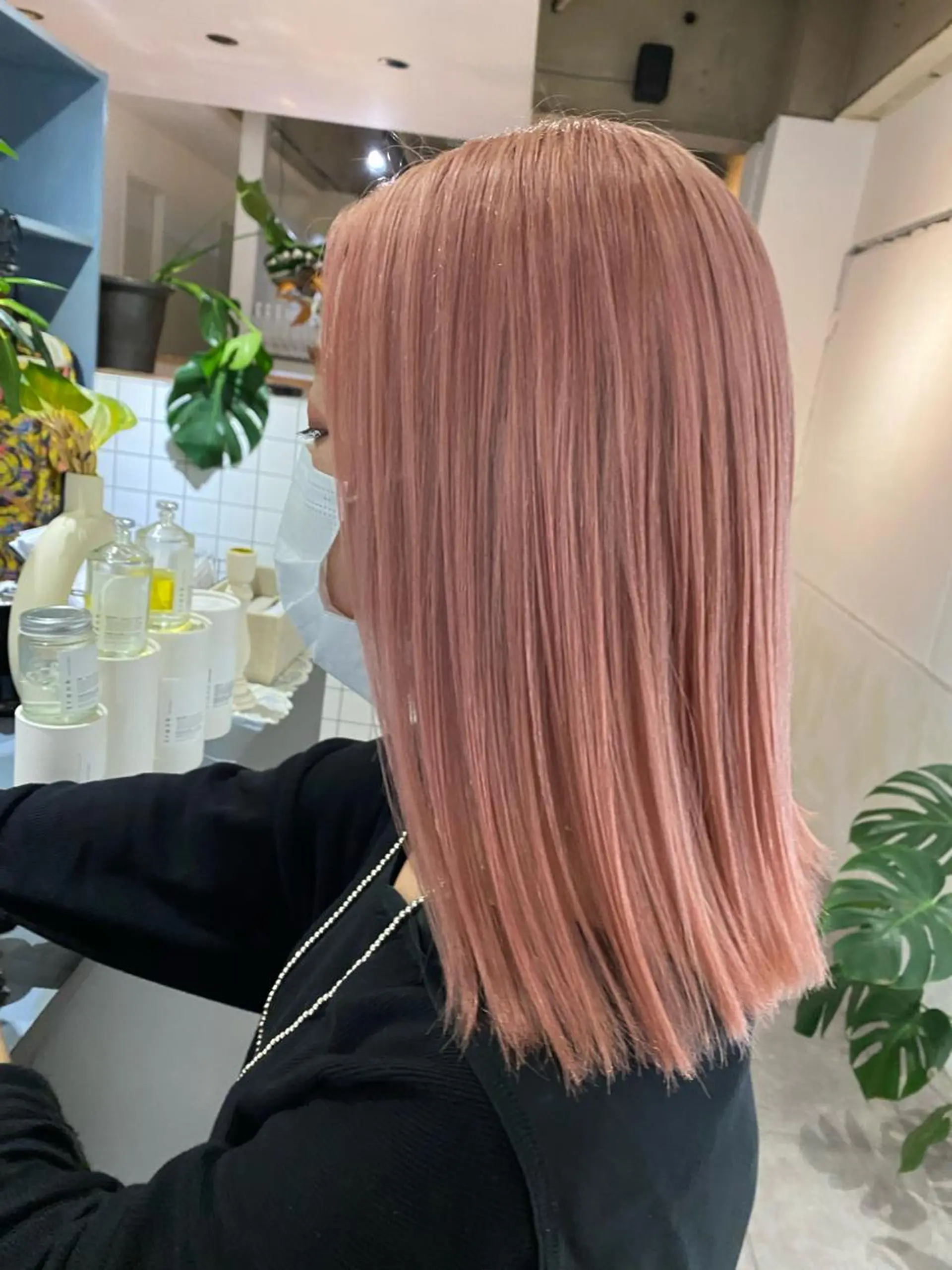 カラー ブリーチ ピンクカラー ヘアカラー ハイトーン/髪質改善 ダブルカラー/名古屋のヘアスタイル