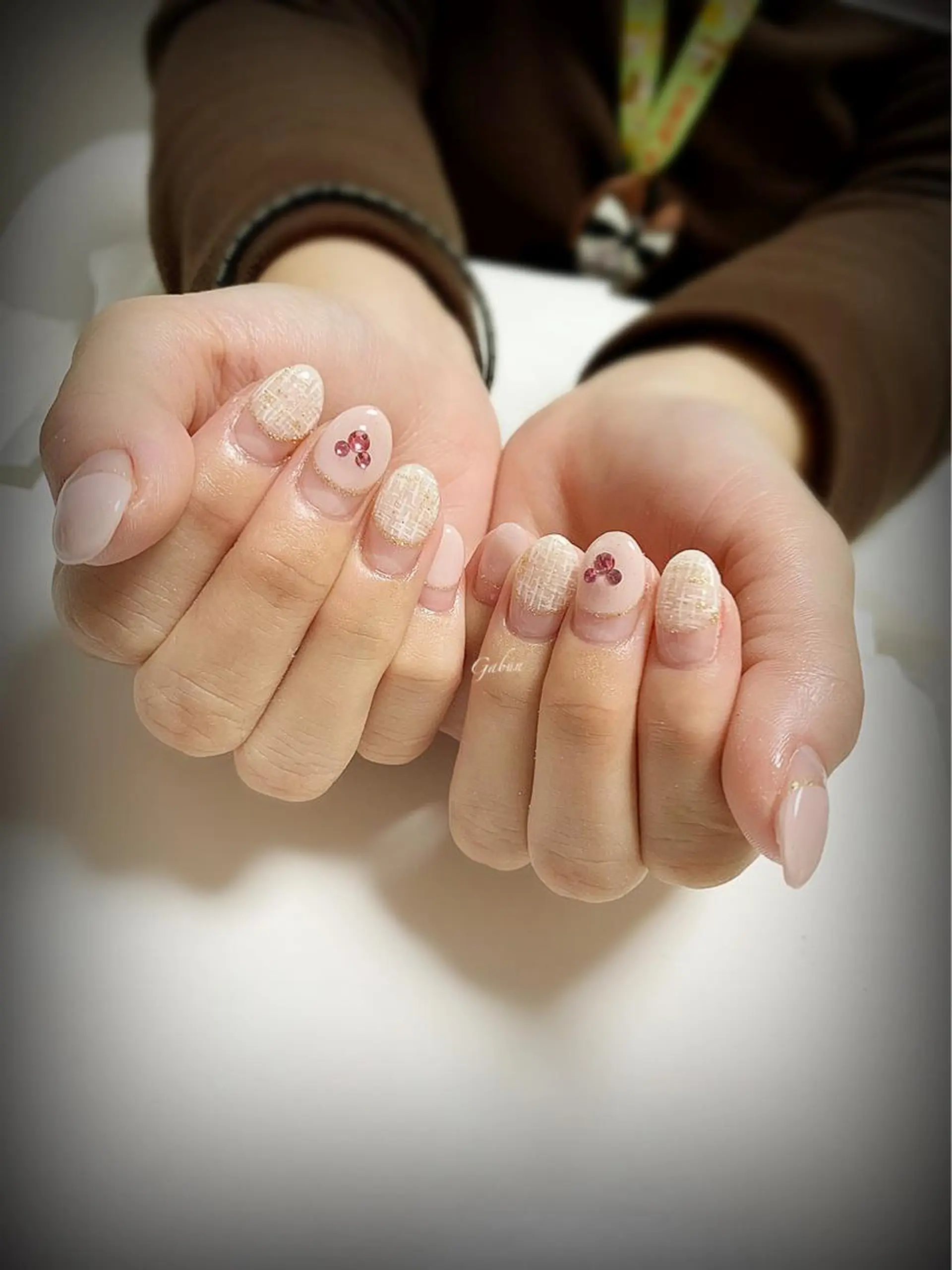 ネイル フレンチネイル ツイードネイル ハンドネイル ハンドケア LOTUS ネイルサロンのネイルデザイン