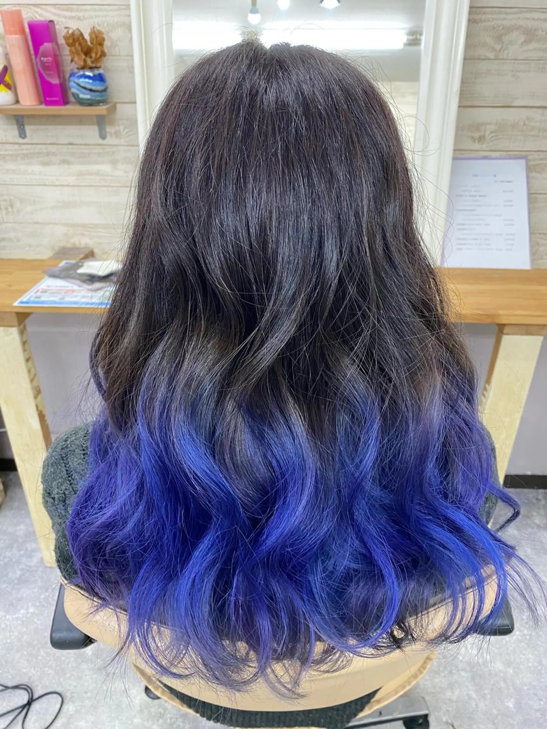 ロング カラー ブルーカラー ブルーバイオレット バイオレットカラー Monica所属・Monica RIEのヘアスタイル