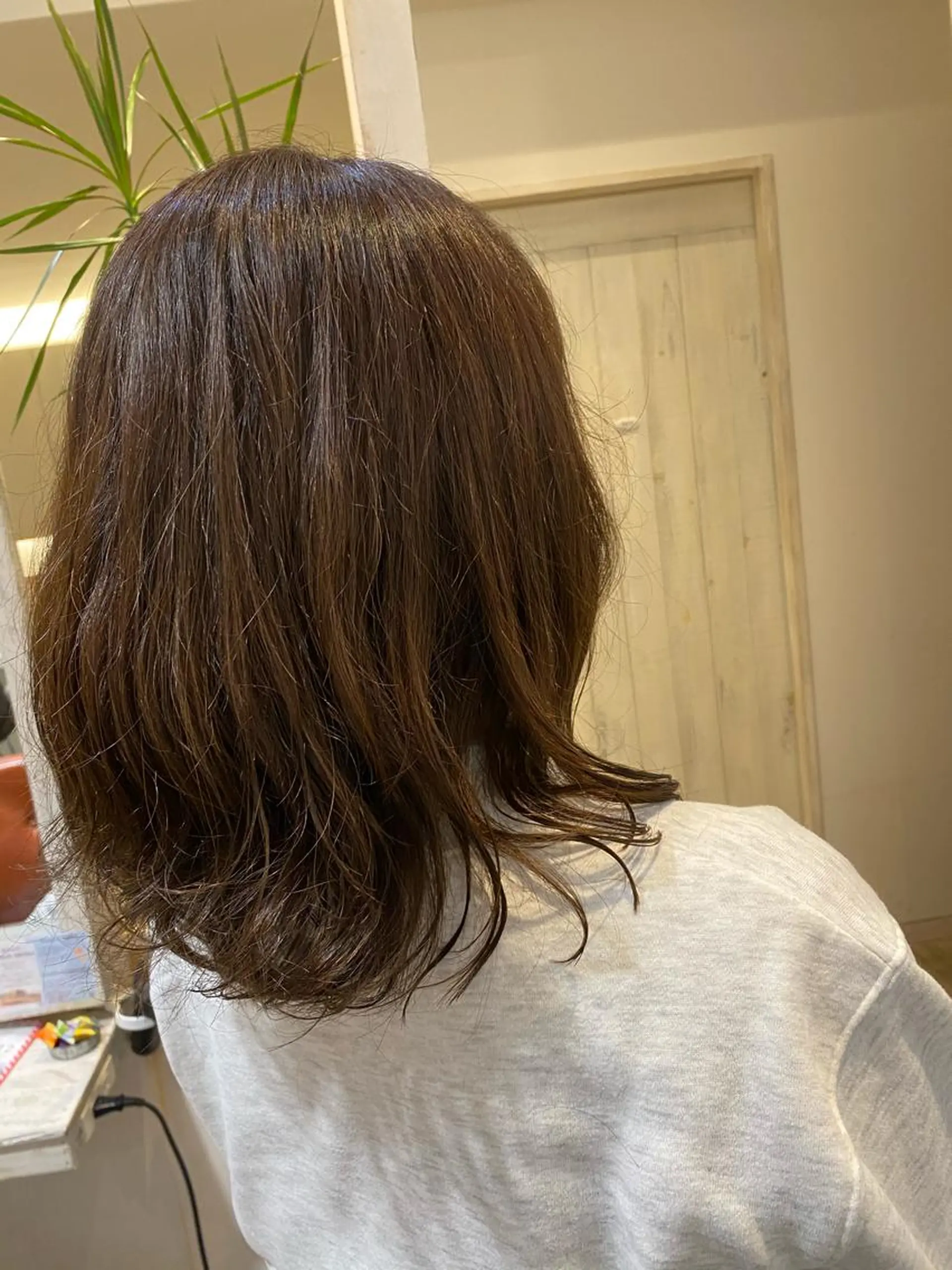 ミディアム パーマ カット ヘアカラー 北生駒☆カットが得意 鎌田フミヤのヘアスタイル