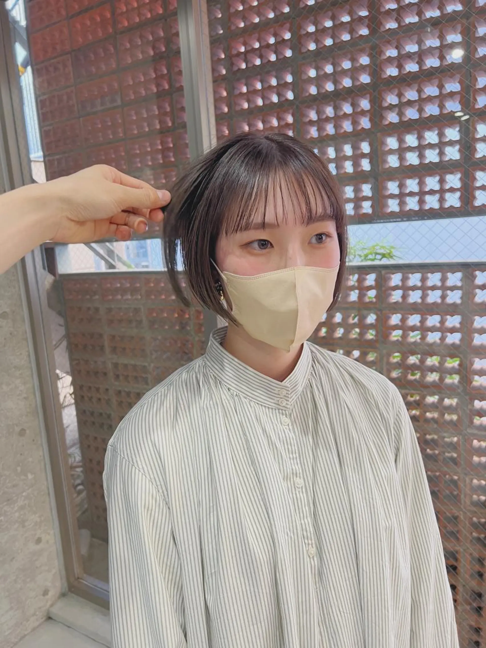 ショート カラー ボブパーマコテ巻き風 パーマNo1深江秀平のヘアスタイル