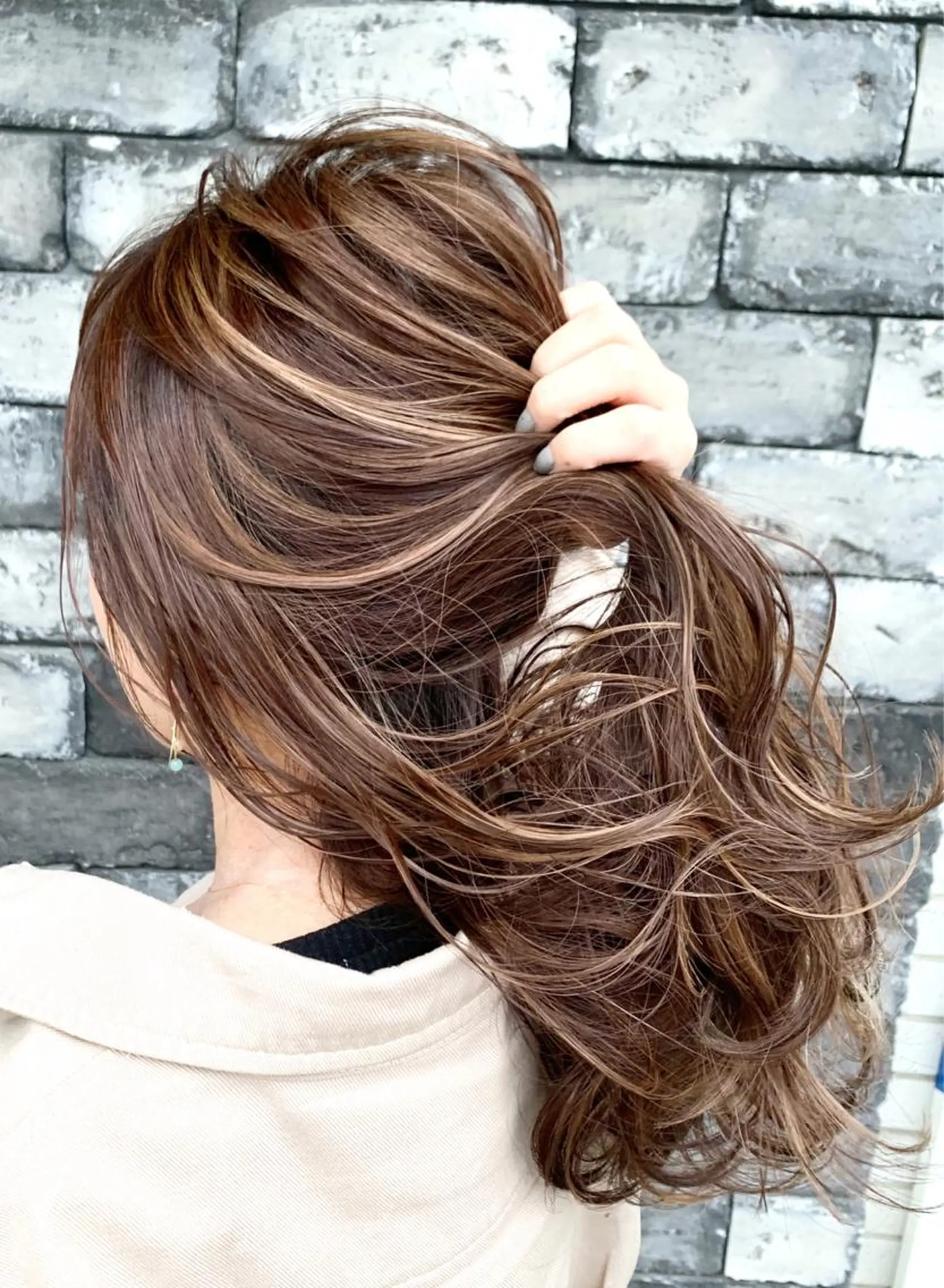 セミロング ハイライト ヘアカラー トリートメント ヘアセット ❤️千葉県代表❤️ 店長❤️柿本翔一朗のヘアスタイル