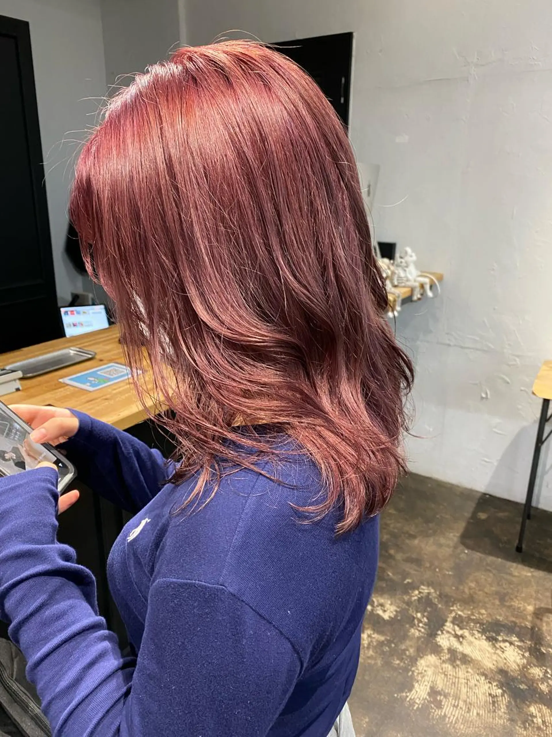 ミディアム hair design verda所属・レイヤー暖色カラー 池袋Yamamotoのヘアスタイル