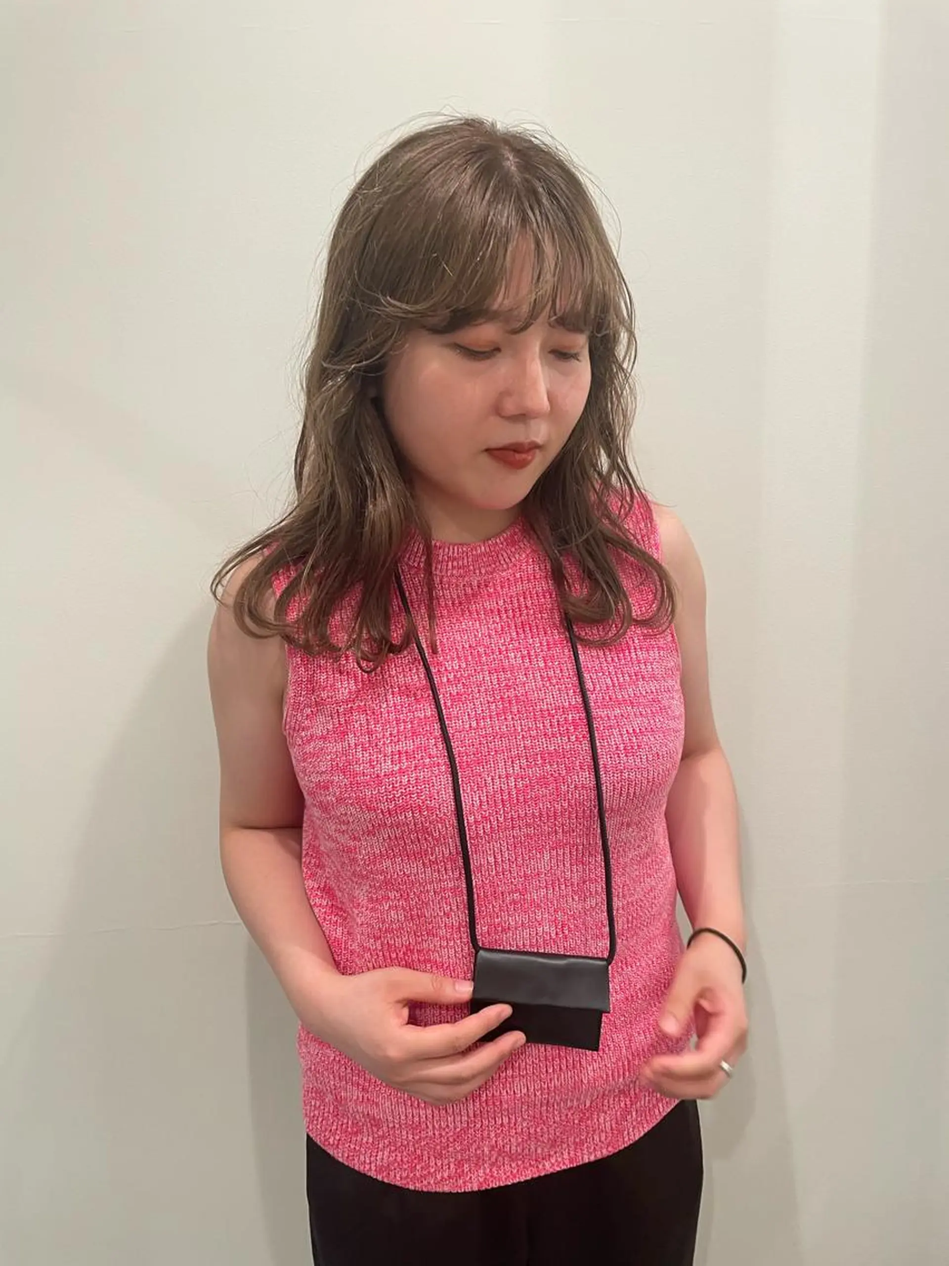 セミロング ヘアカラー 渋谷 留菜のヘアスタイル