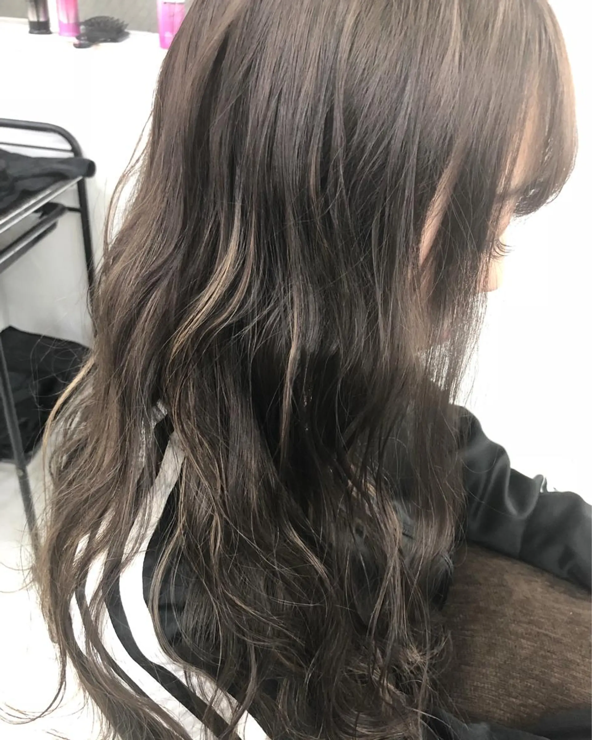 セミロング カラー 髪質改善 中川　翔のヘアスタイル