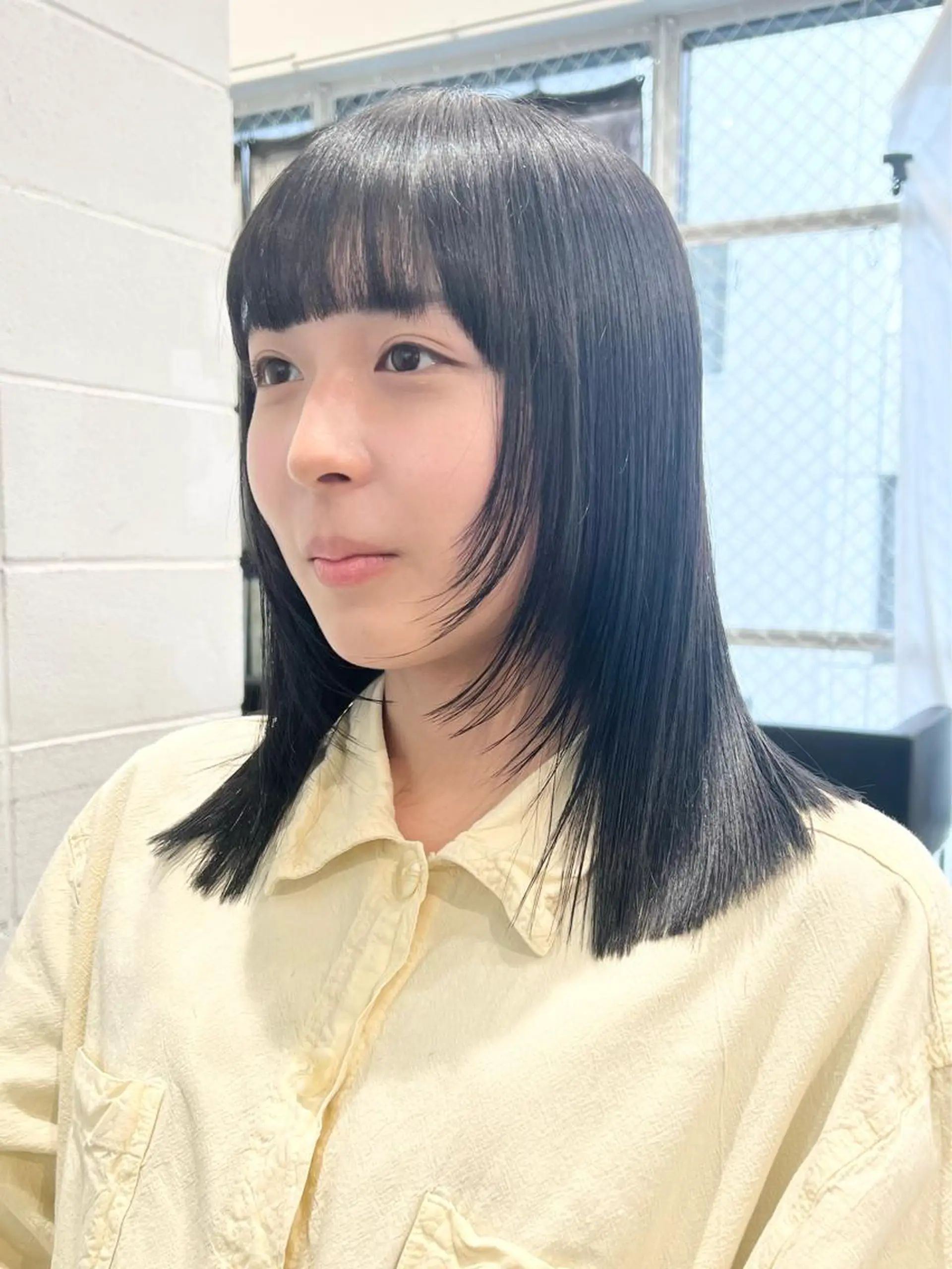 セミロング セミロングパーマ 縮毛矯正 HARU//原宿🤍 リピート率NO.1のヘアスタイル