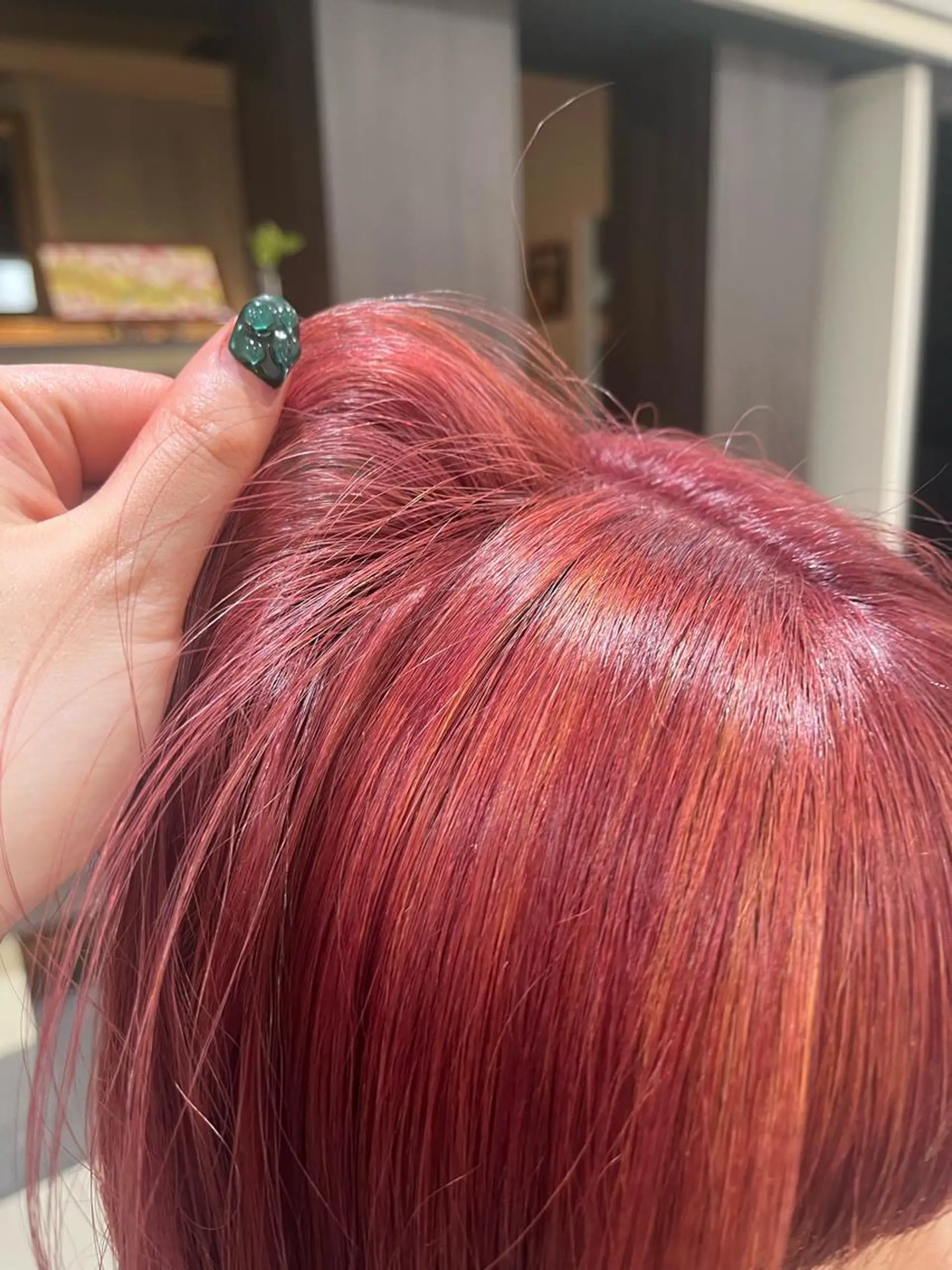 ミディアム ぷつっとボブ/ちゅる ピンク/mika☆のヘアスタイル