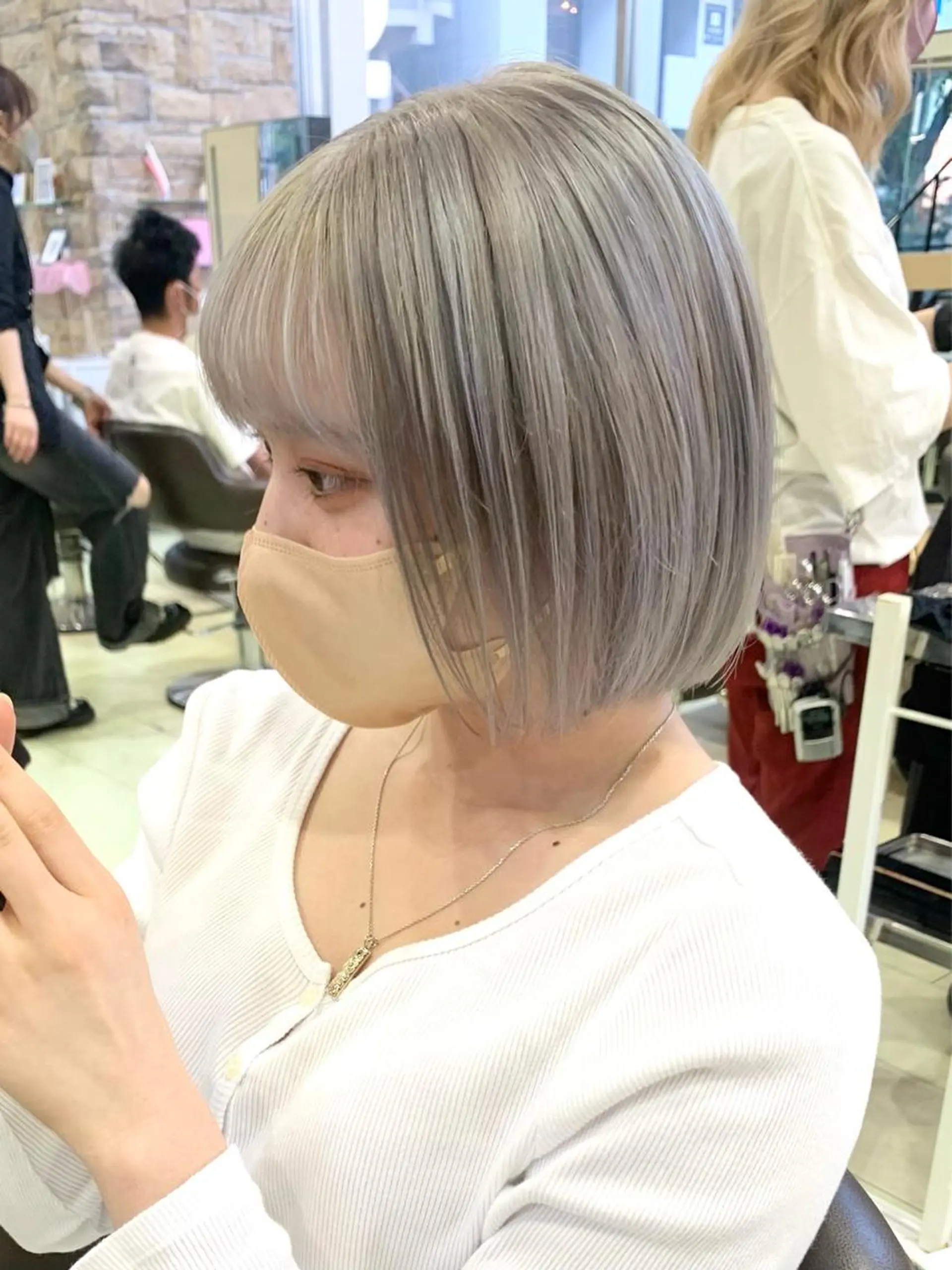 カラー カット ヘアカラー 海外girl🤎 透明感ベージュmaoのヘアスタイル