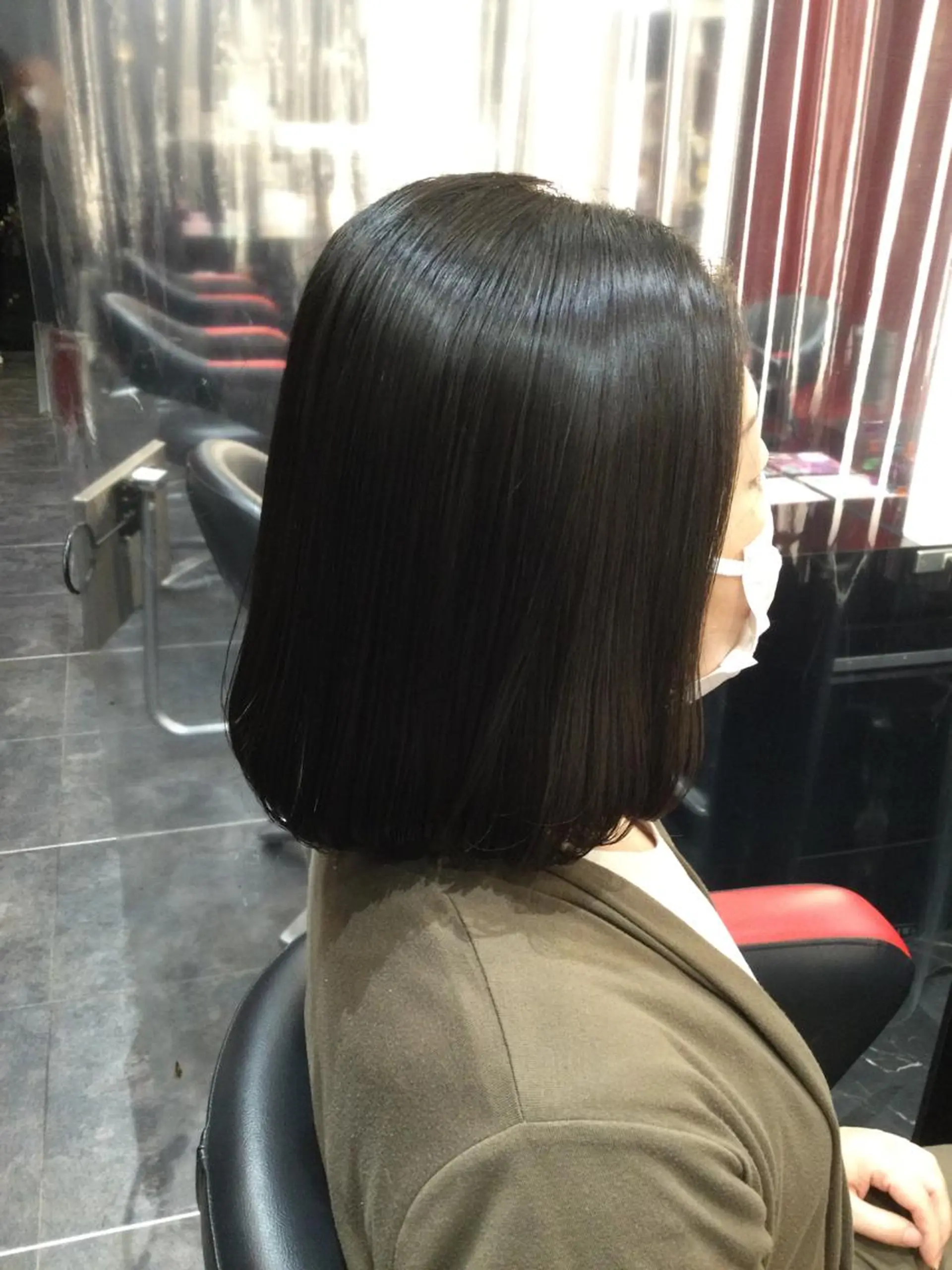 ミディアム パーマ Annon プライベートサロンのヘアスタイル