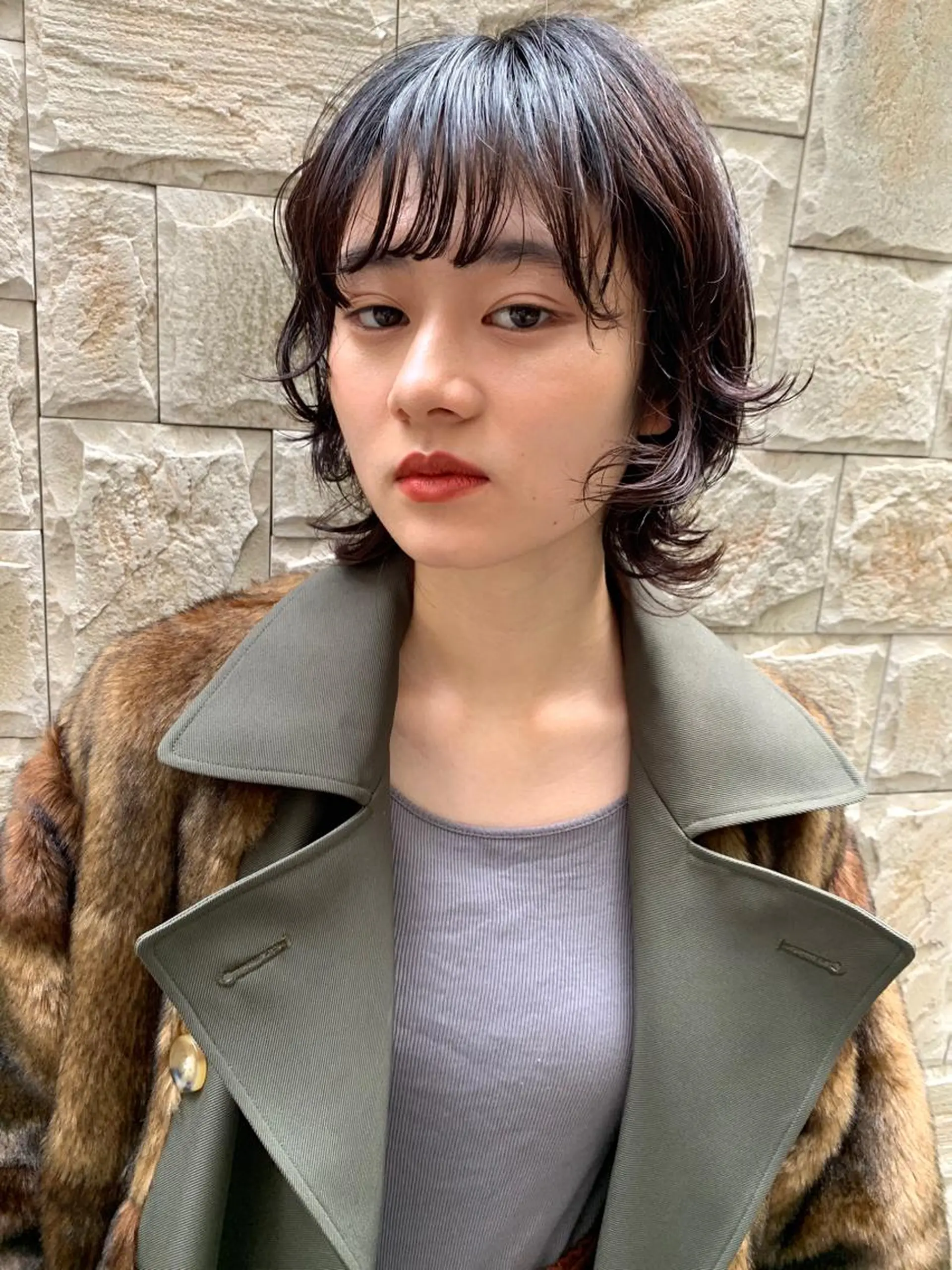 ショート クロスパーマ× 透明感カラー✂︎のヘアスタイル