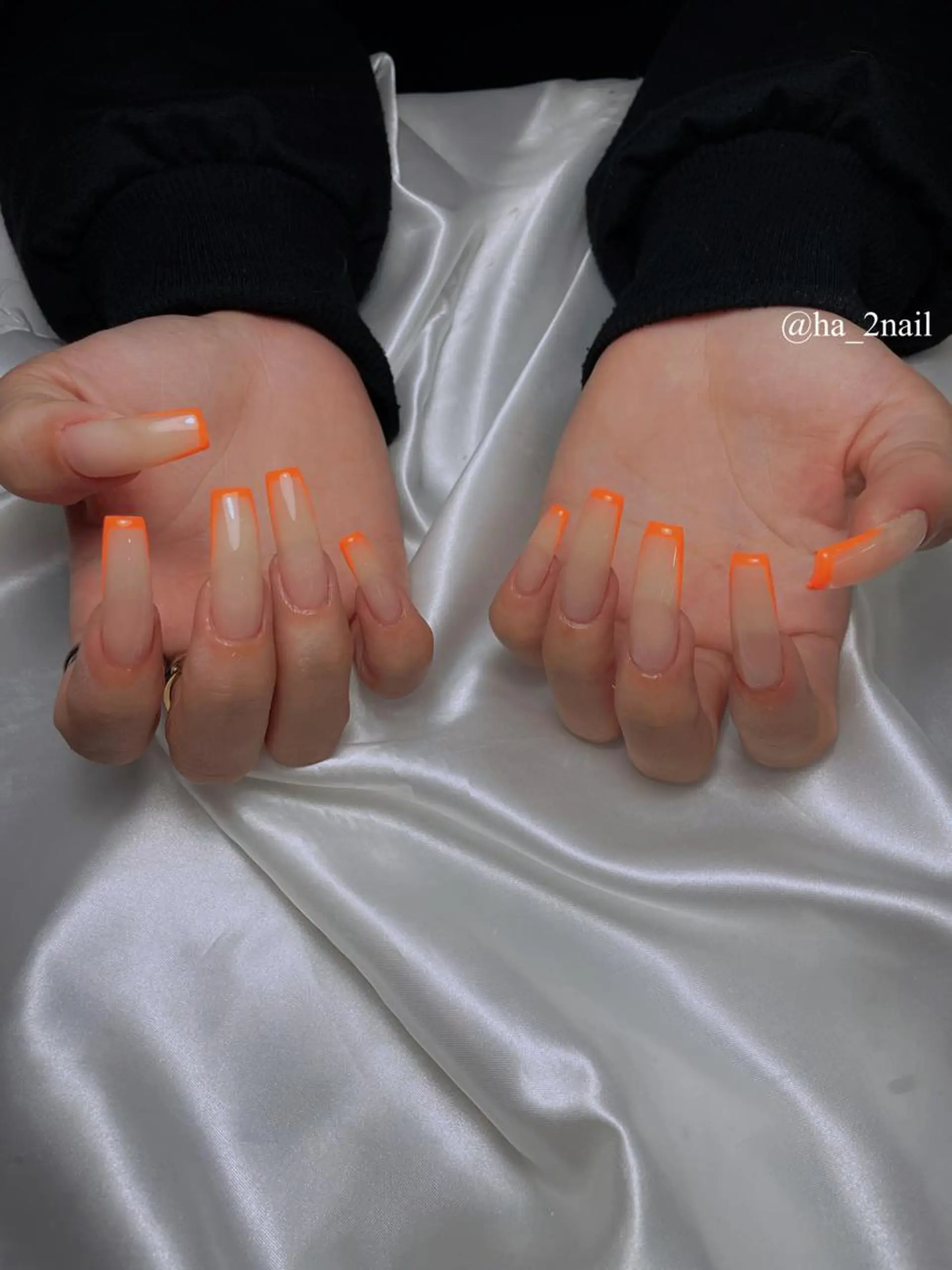 ネイル フレンチネイル NAIL and EYELASH ALPHA.所属・ALPHA. 姫繇のネイルデザイン