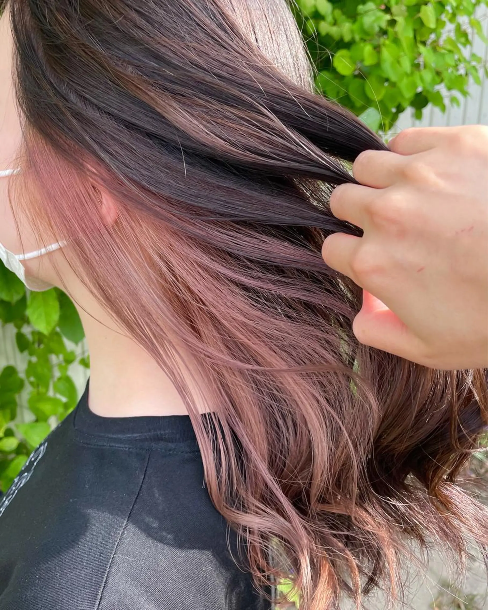 セミロング カラー ブリーチ ケアブリーチ ダブルカラー インナーカラー 外国人風カラー 齋藤 梨乃のヘアスタイル