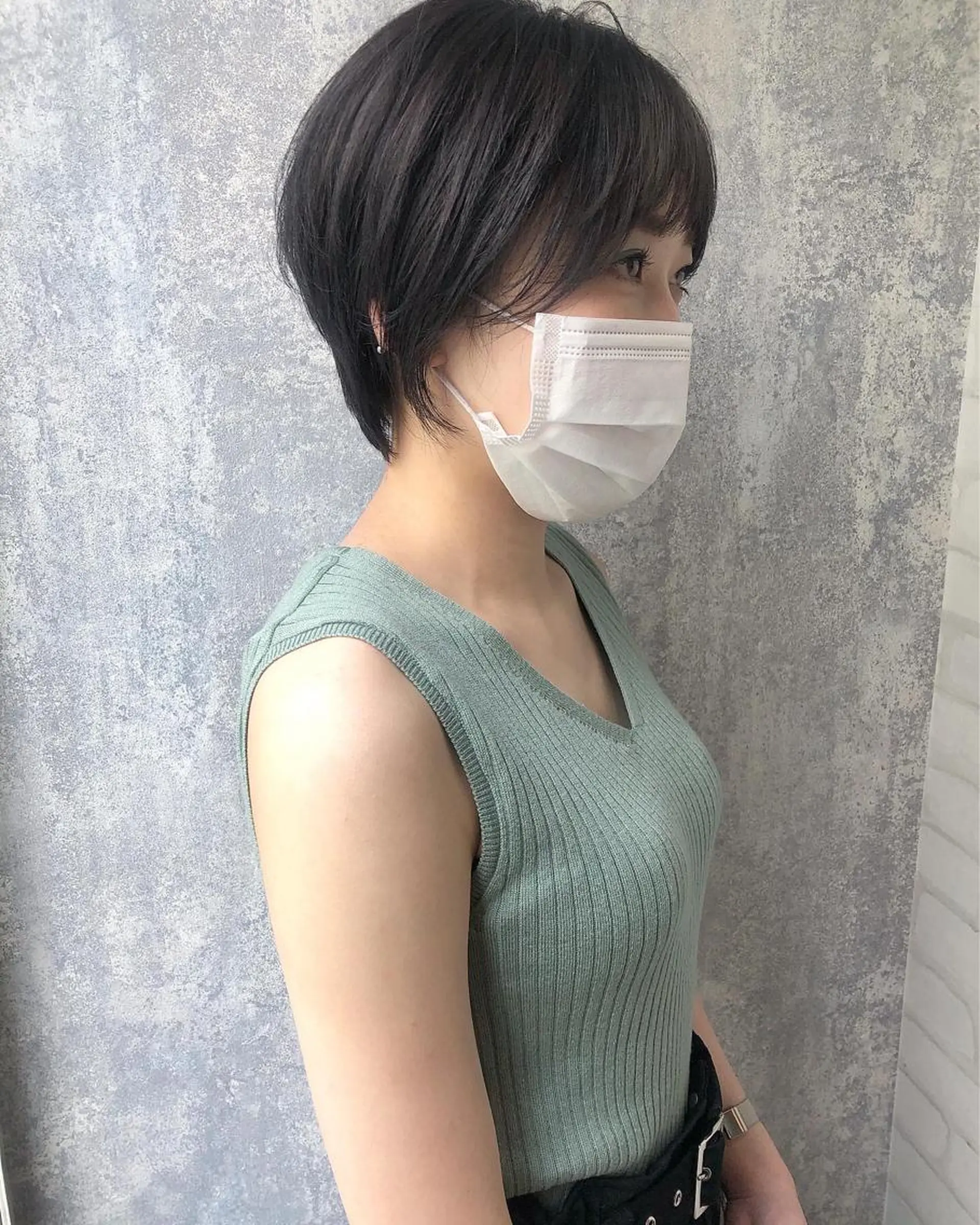 カラー アッシュ ブリーチ ラベンダーカラー ラベンダーアッシュ レイヤー/ボブ/ 顔周り/yukinaのヘアスタイル