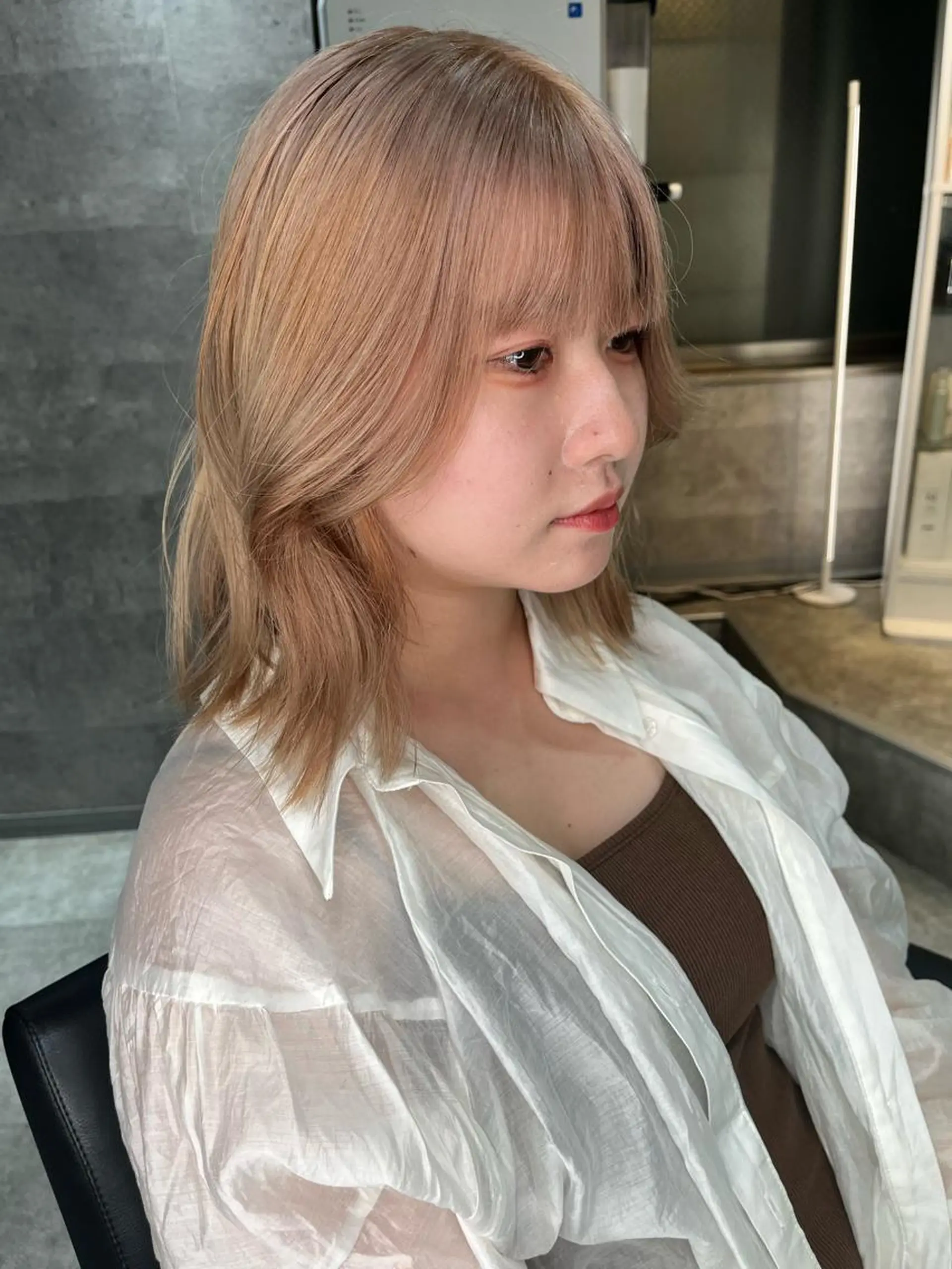 ミディアム カラー パーマ ヘアアレンジ メンズ キッズ ネイル マツエク・マツパ アイブロウ ダブルカラー 新宿のヘアスタイル