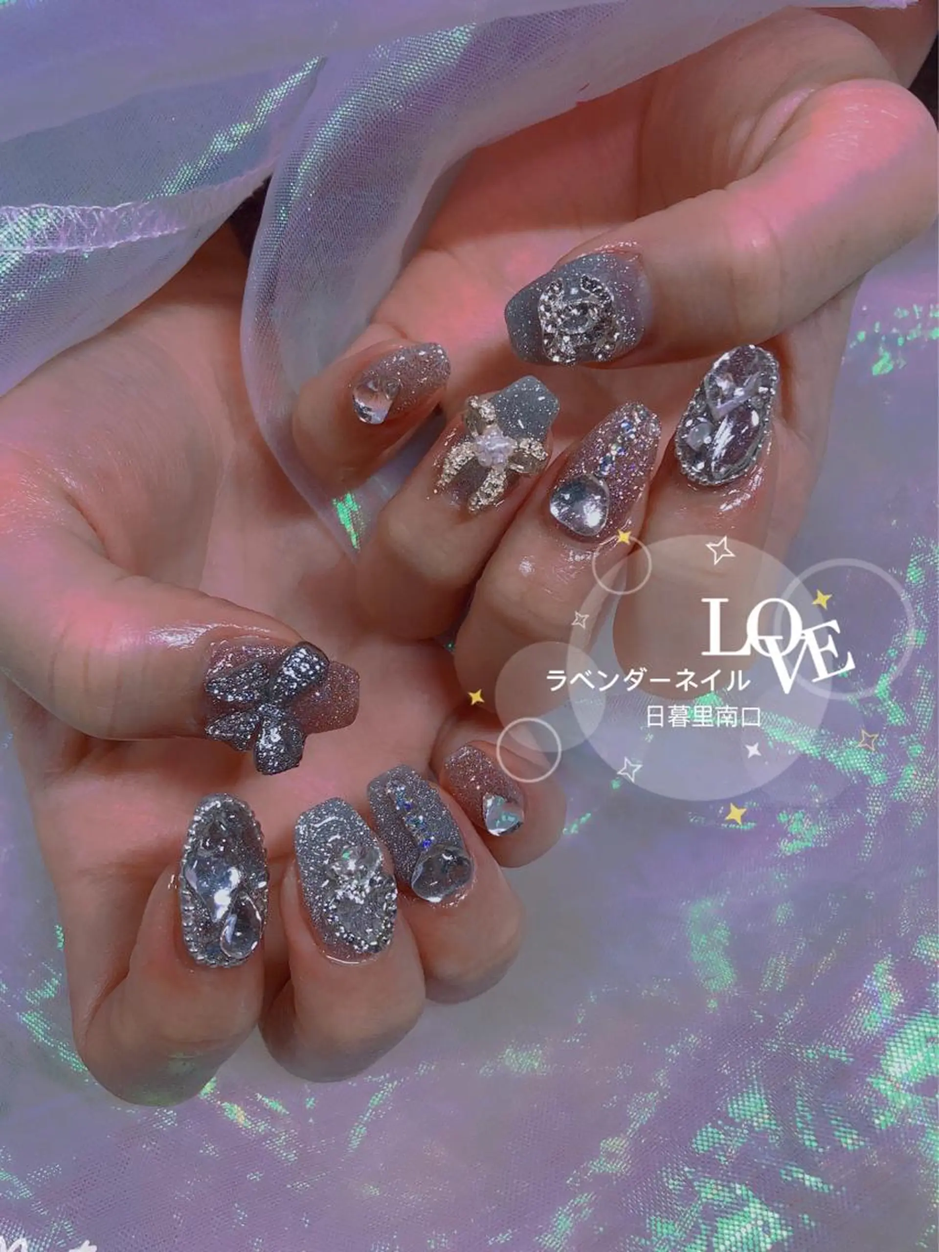 ネイル ラベンダー💖日暮里 ルル💖ネイルのネイルデザイン