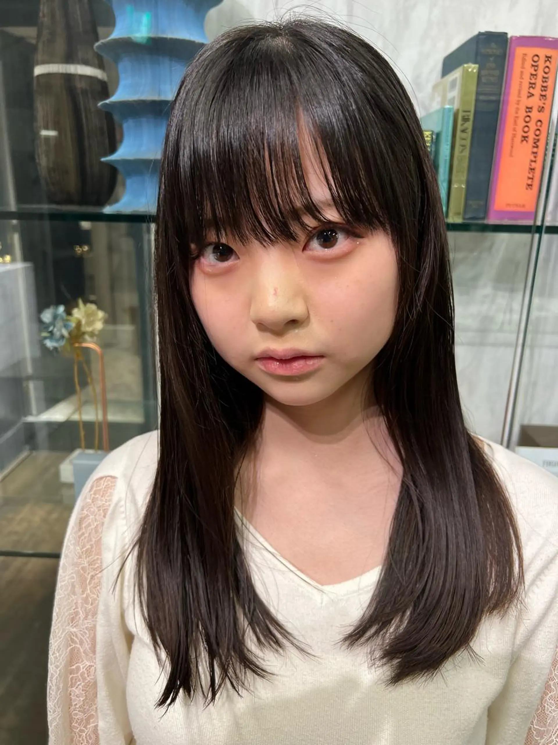 ロング パーマ 顔周りカット 縮毛矯正 ROBBY所属・松井美樹/似合わせ ガーリー・韓国のヘアスタイル