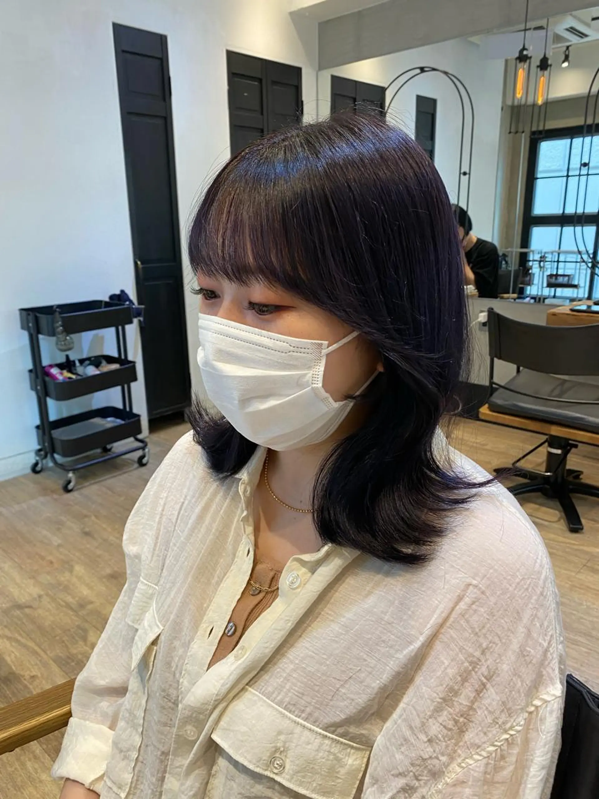 ロング ヘアカラー トリートメント 顔周りcut・ご相談 ＝新宿しずく🇰🇷のヘアスタイル