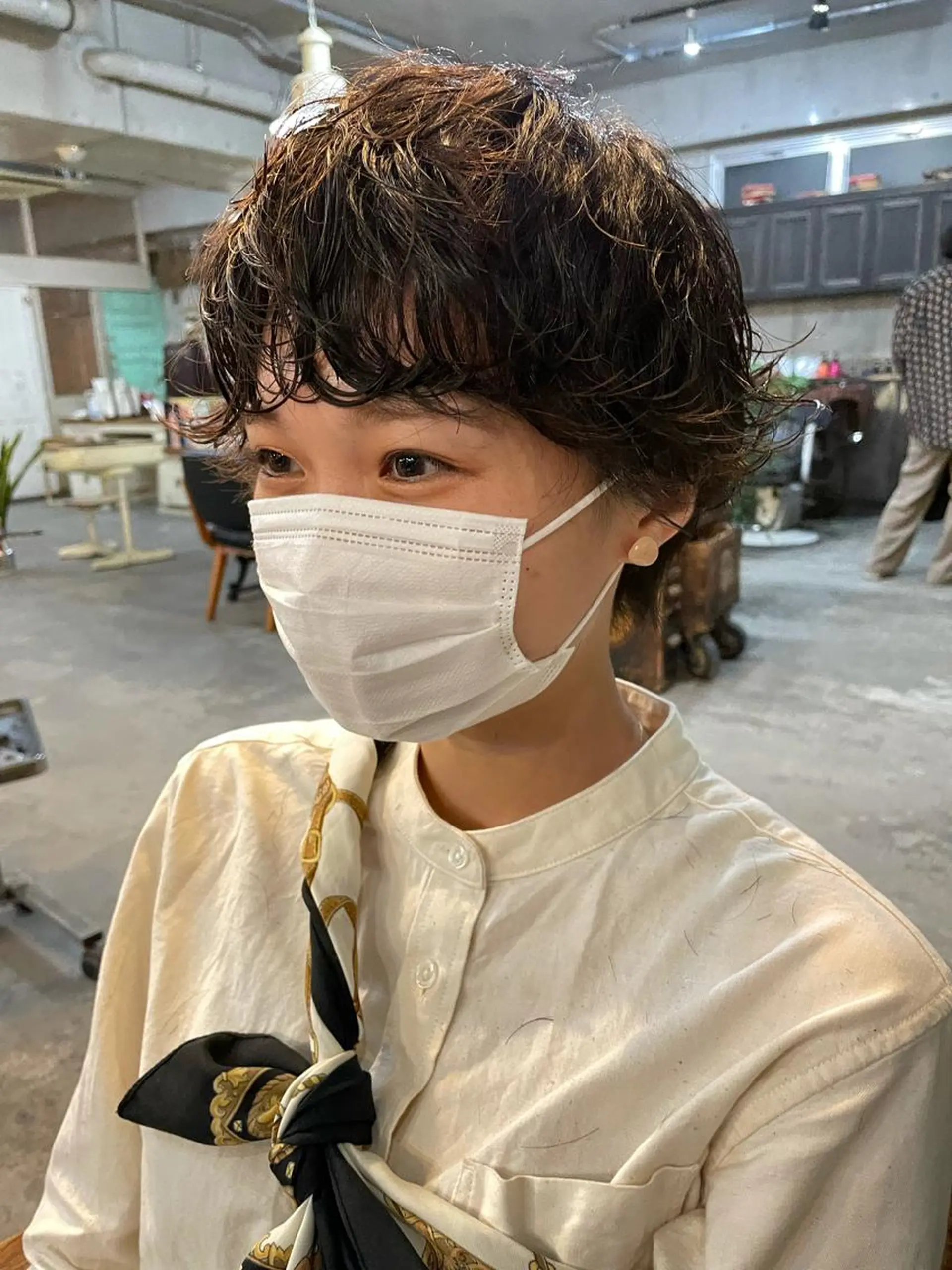 ショート カラー パーマ カット パーマ トリートメント 南堀江🌿パーマ Tetsu【テツ】のヘアスタイル