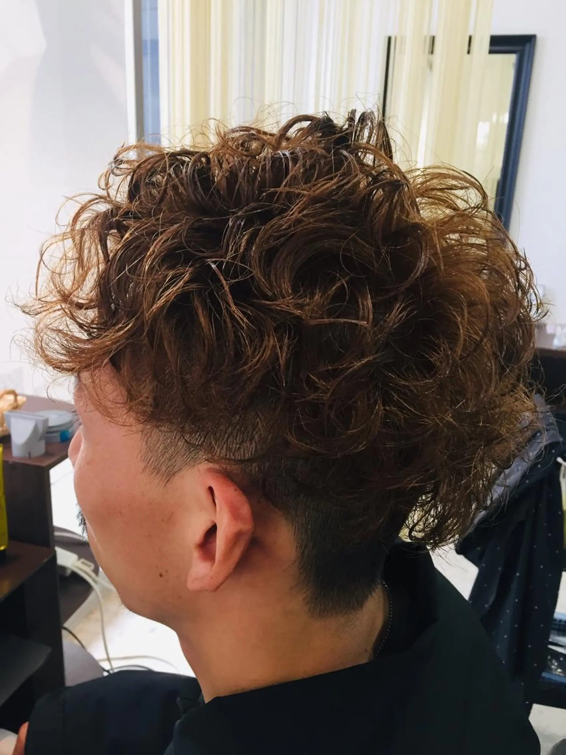 ショート カラー パーマ メンズ 阿久津 泰幸のヘアスタイル