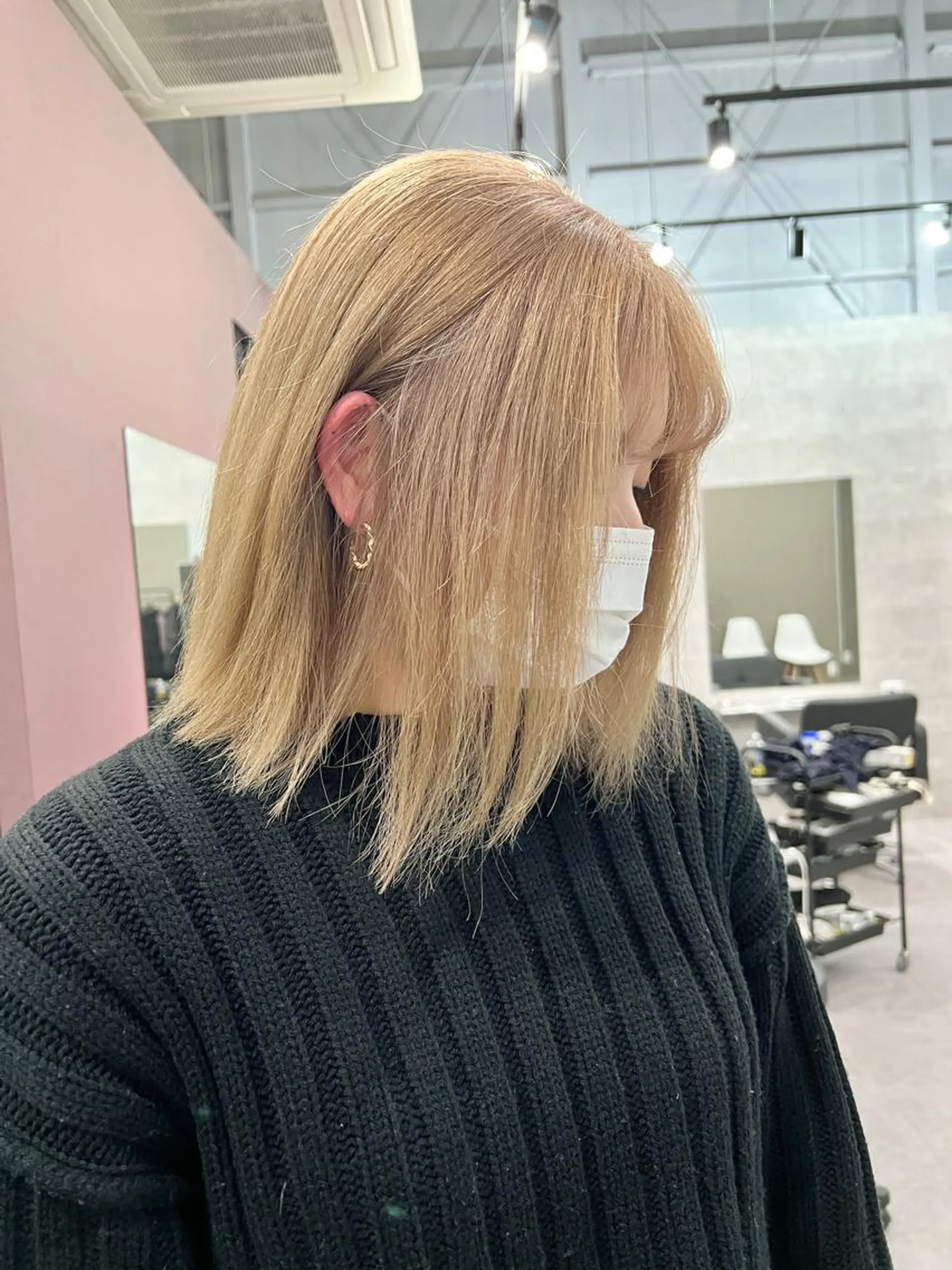 ミディアム カラー バレイヤージュ ベージュカラー ブリーチ ダブルカラー ハイトーンカラー Via officialのヘアスタイル