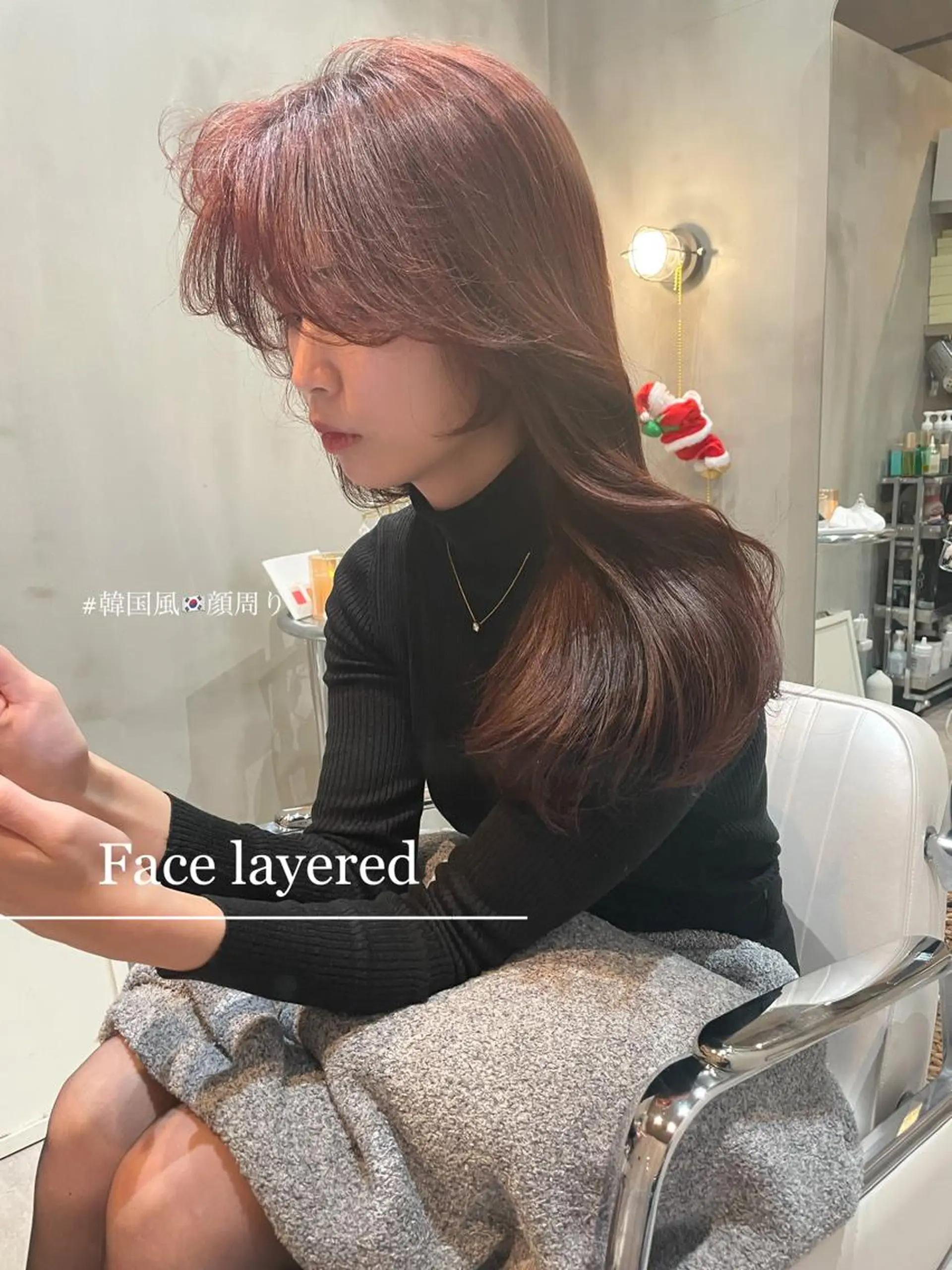 ロング 顔周りカット 韓国風ヘア カット トリートメント LOMA🇰🇷 銀座クボタのヘアスタイル
