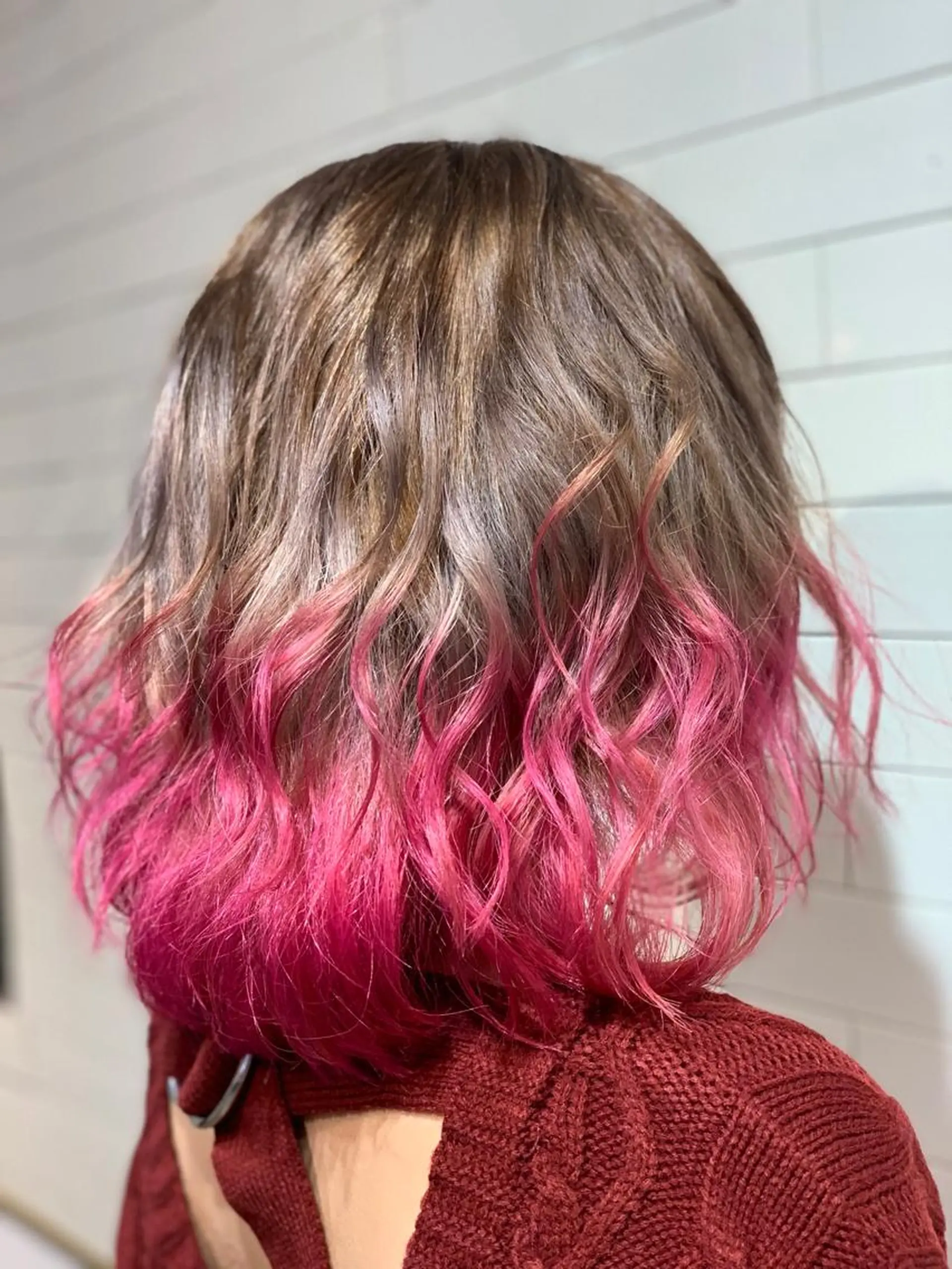 ミディアム カラー ヘアアレンジ 髪質改善×ハイトーン 中田啄也のヘアスタイル