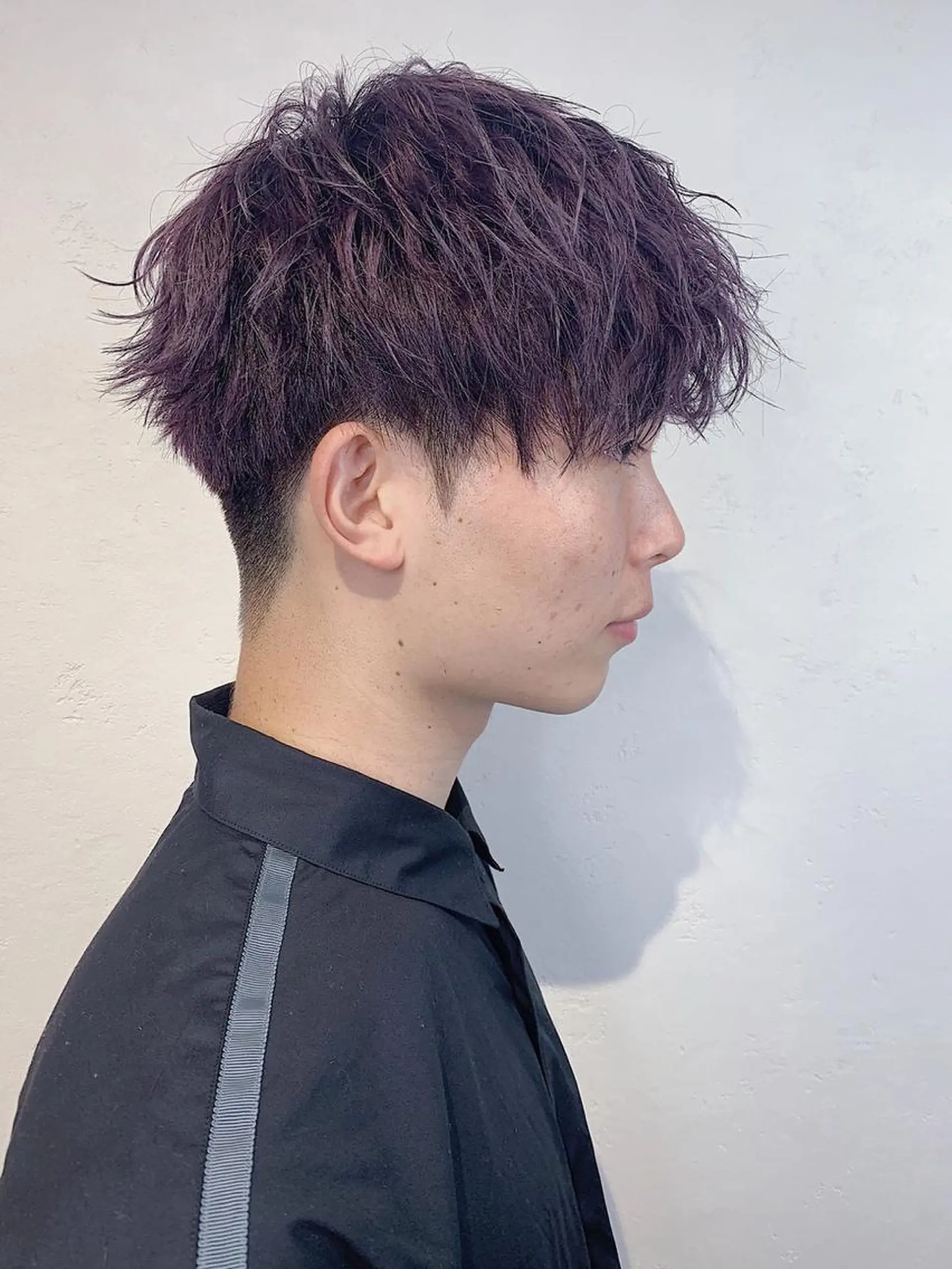 ショート カラー パーマ ラベンダーカラー ショートヘア ヘアカラー トリートメント _ WHITE三宮店のヘアスタイル