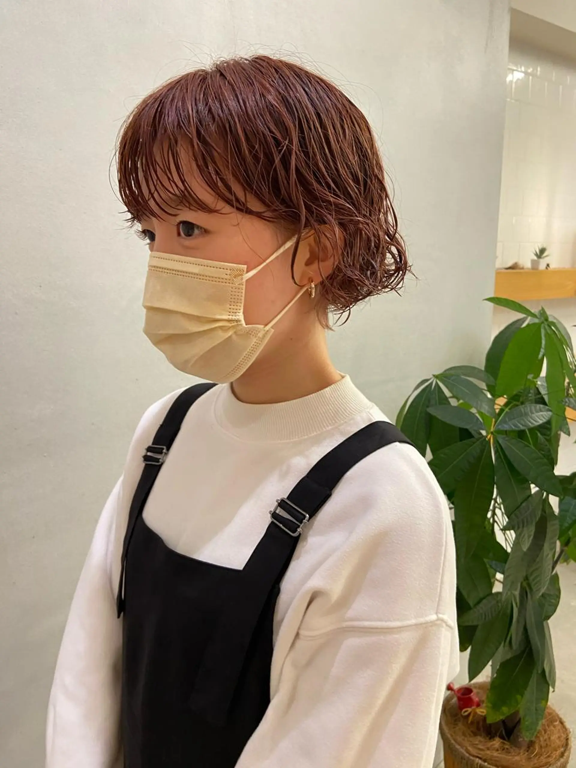 ショート カラー パーマ ピンクカラー Rinon所属・沖 真琴のヘアスタイル