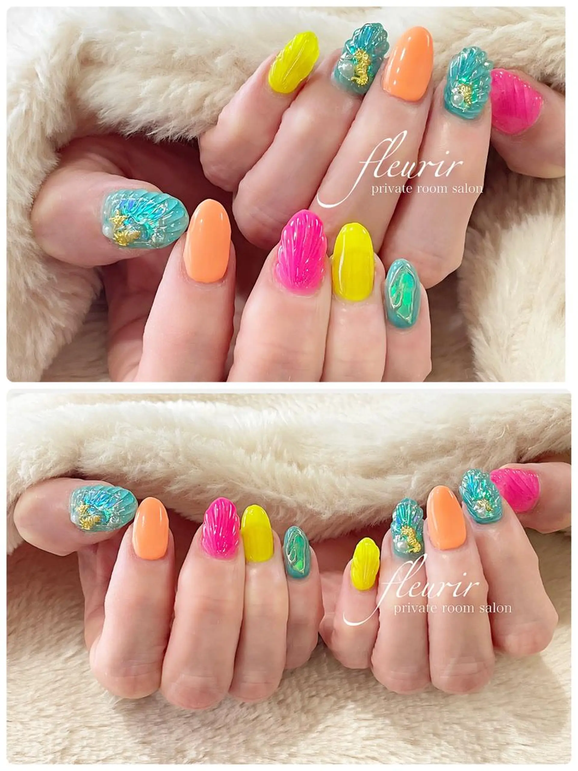 ネイル フットネイル フルリール 【プライベートサロンのネイルデザイン