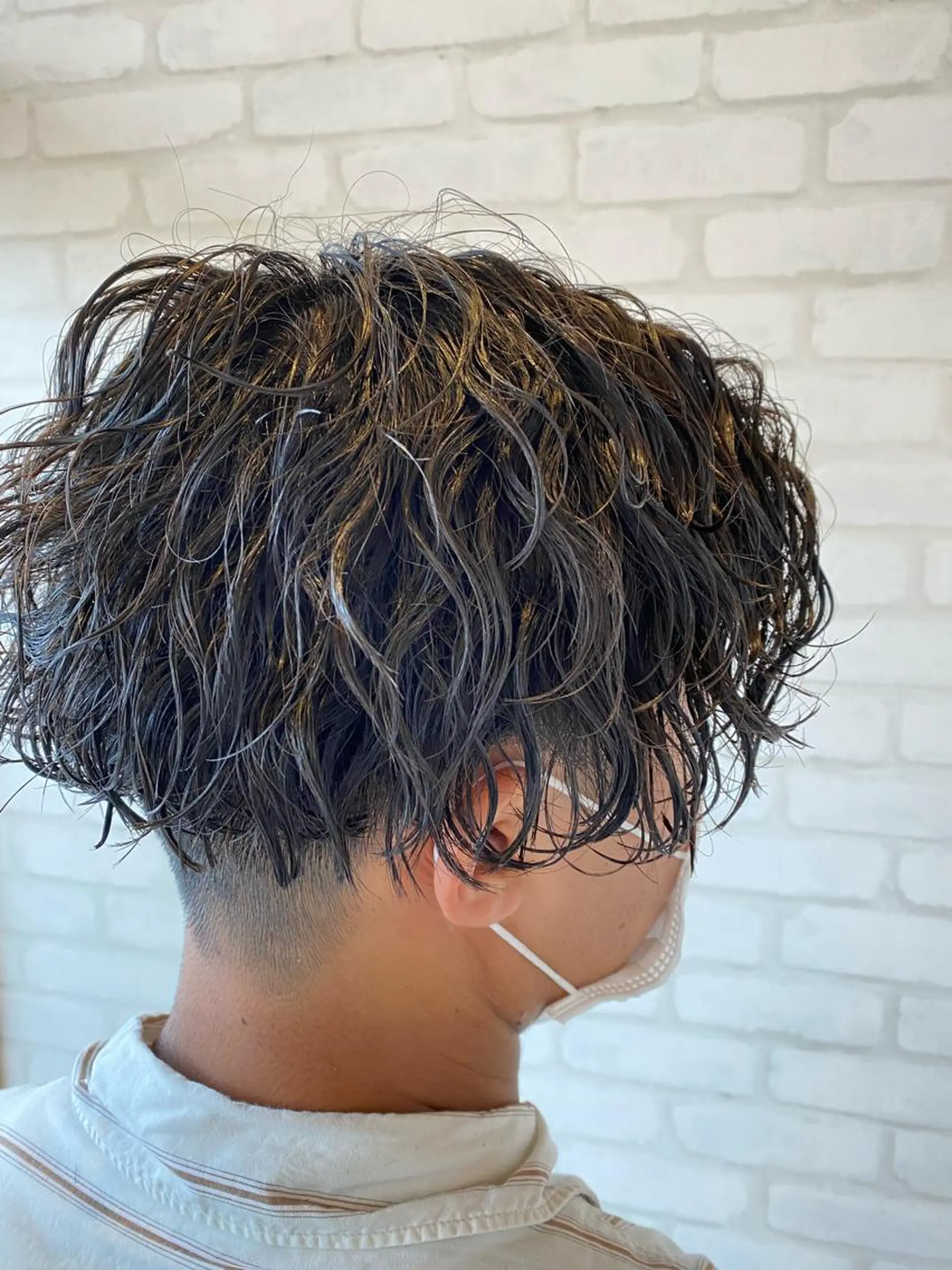 パーマ メンズ カット パーマ 尾崎 優也のヘアスタイル