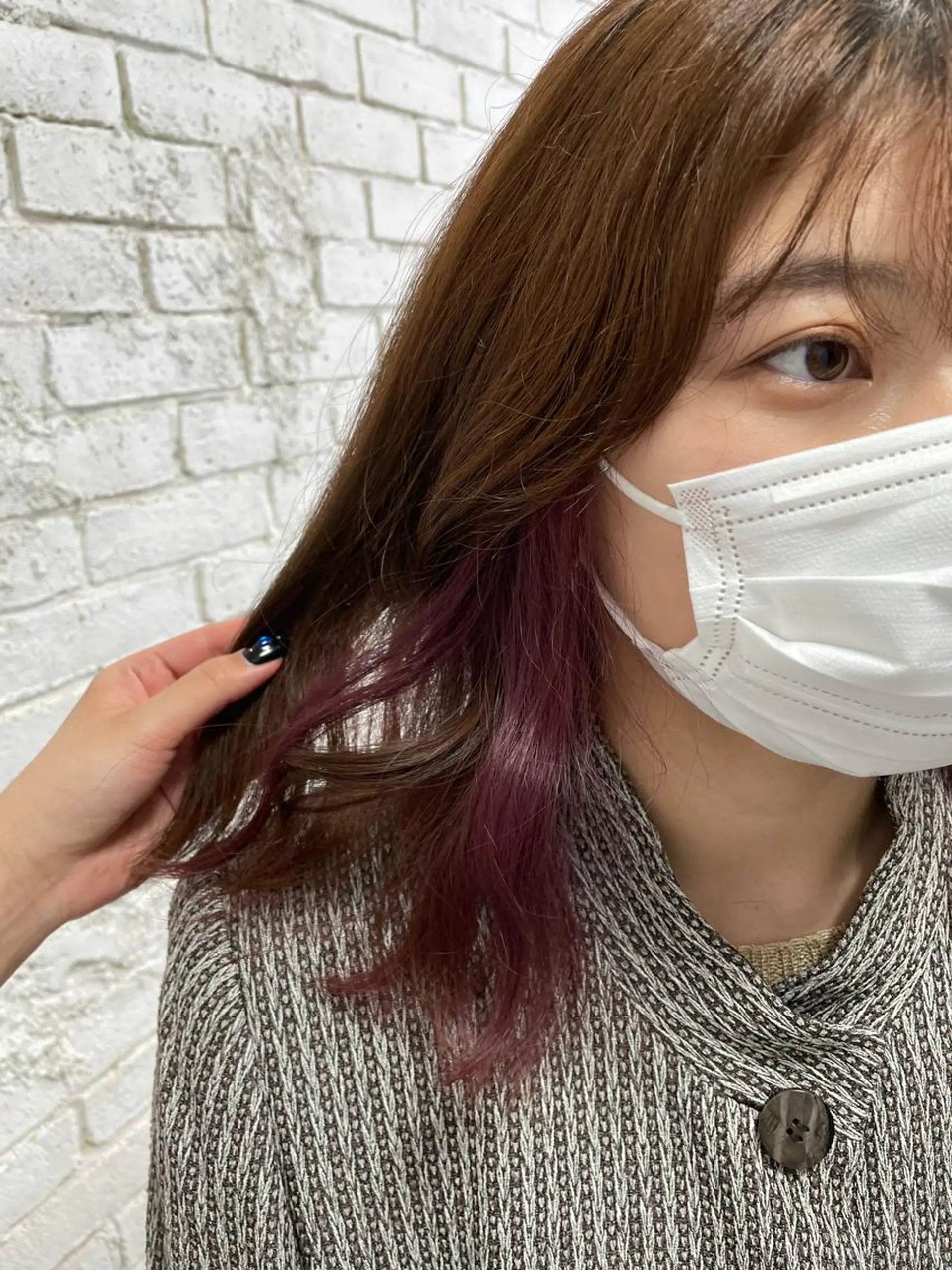 セミロング カラー 艶ハイトーン👑♡ NATSUKIのヘアスタイル