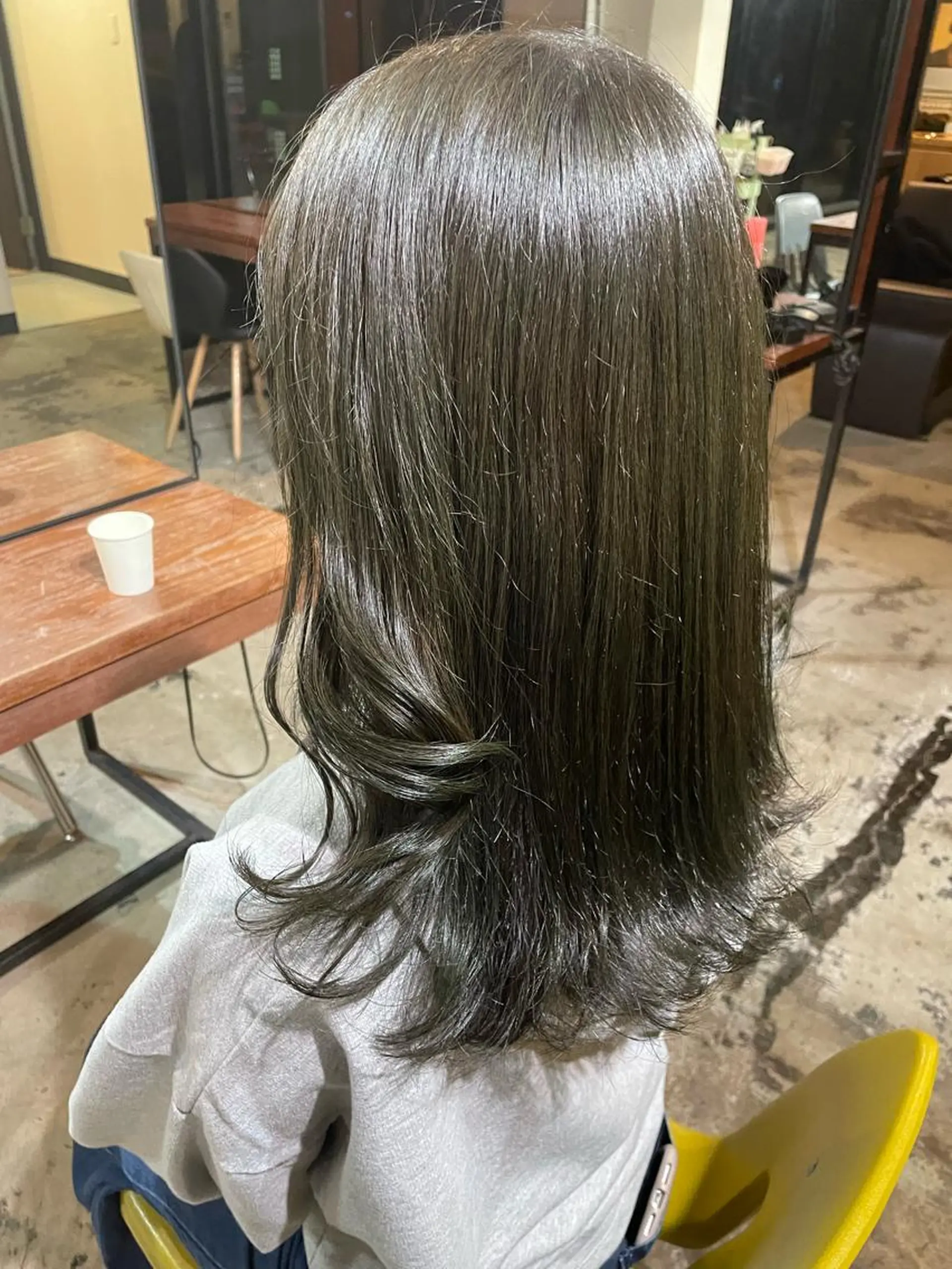 セミロング カラー ヘアアレンジ キッズ マツエク・マツパ アイブロウ 透明感カラー/推しカ ラー☁️JURAのヘアスタイル