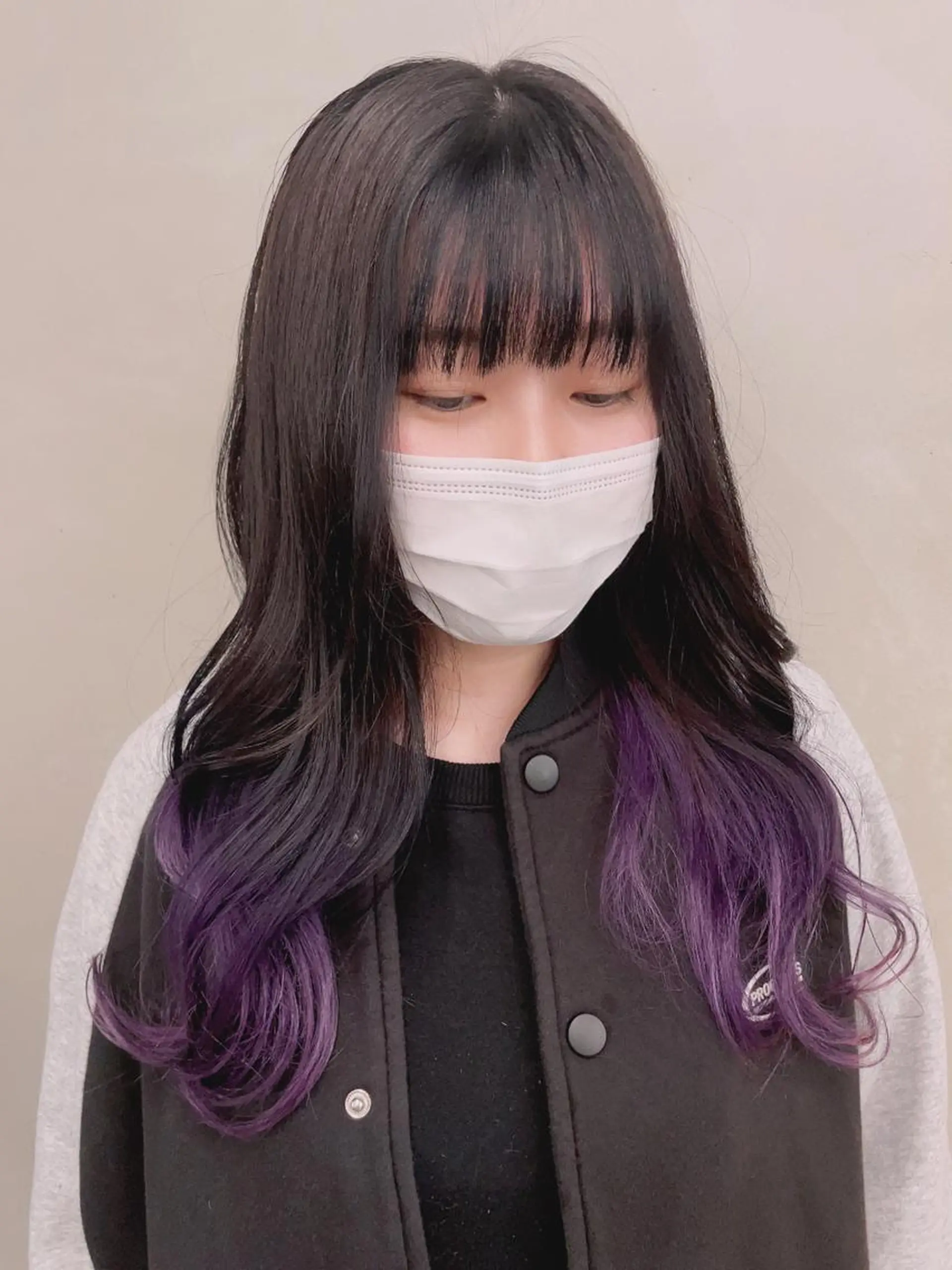 ミディアム カラー ブリーチ ケアブリーチ ダブルカラー グラデーションカラー インナーカラー/推し ウルフ/アニメカラーのヘアスタイル