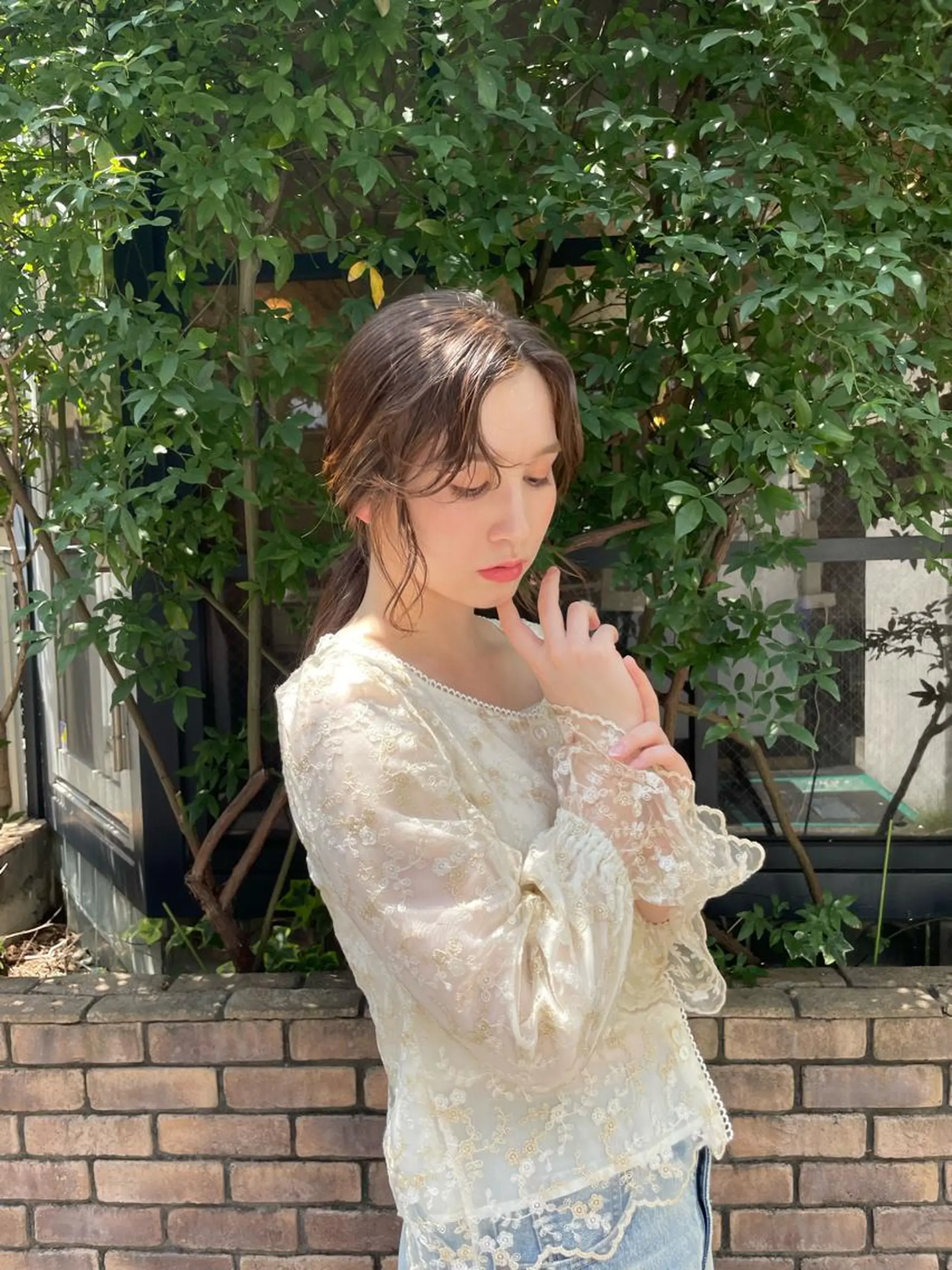 セミロング カラー ヘアアレンジ 髪質改善🫧美髪矯正 🤍Yuiのヘアスタイル