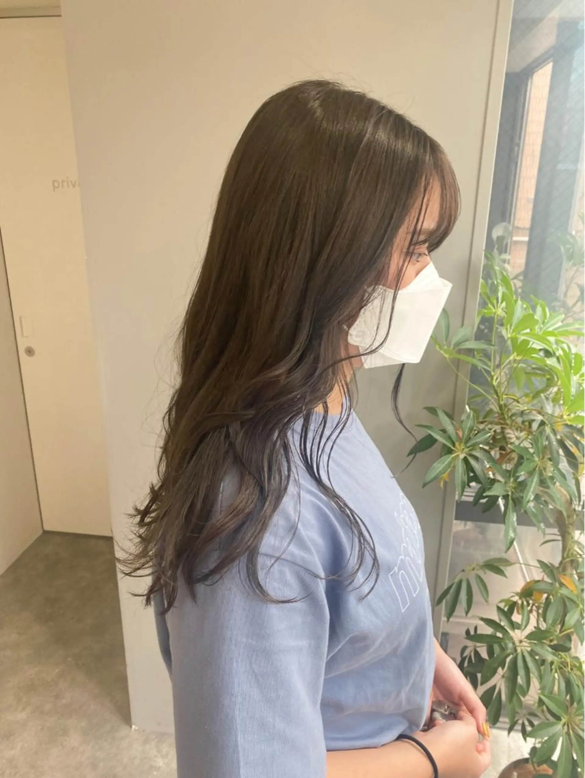 セミロング カラー ヘアアレンジ ベージュカラー ヘアカラー ボブ /ニュアンス/ satomi🧸💖のヘアスタイル