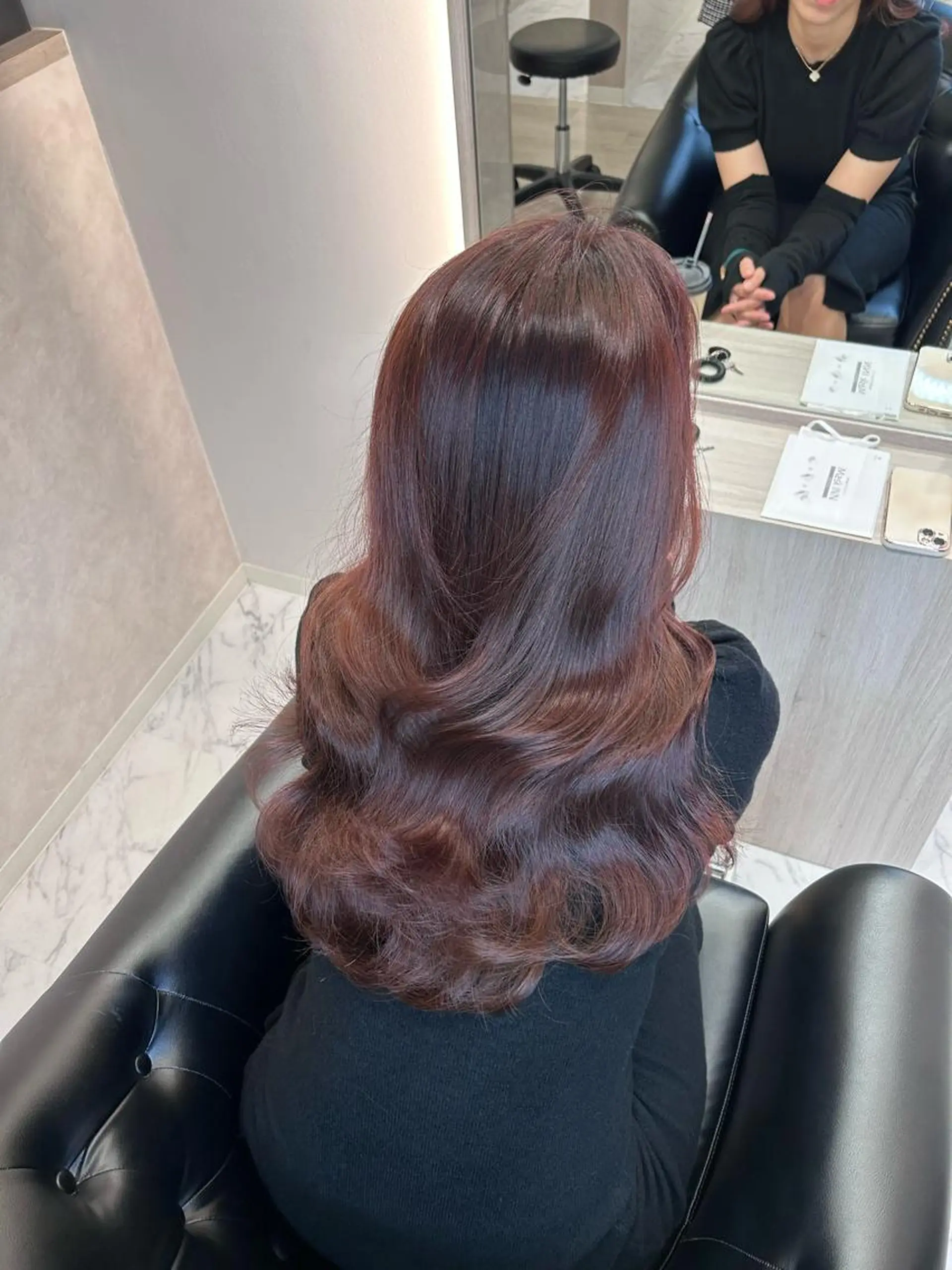 ロング カラー カット ヘアカラー トリートメント &chaLme   心斎橋所属・emi/髪質改善/ 韓国風/艶カラーのヘアスタイル