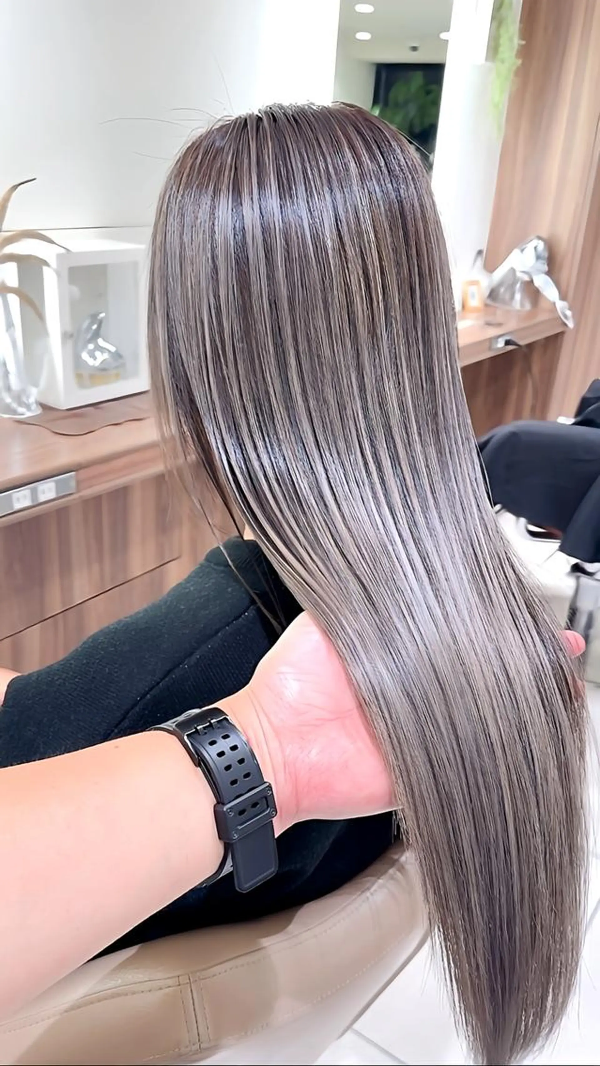 ロング カラー 髪質改善 ヘアカラー トリートメント ＡＳＨ大宮/ブリーチ 髪質改善/カラーのヘアスタイル