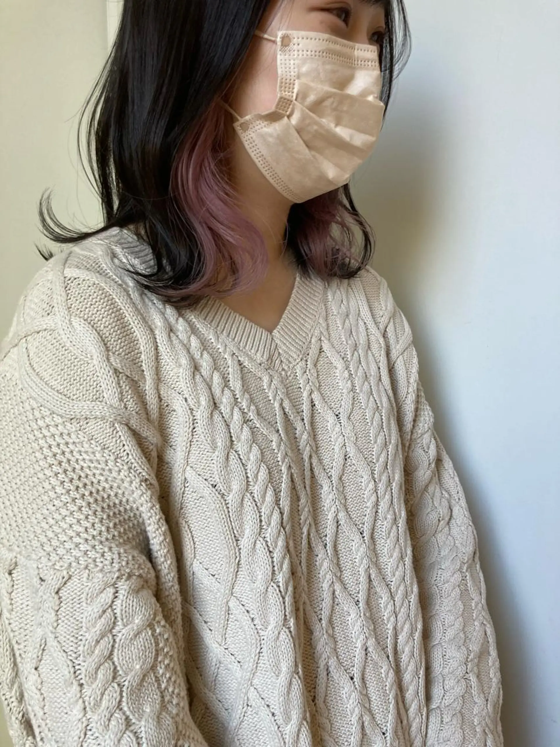 ミディアム カラー ブリーチ ピンクカラー 小木曽智美 /ボブ/ショートのヘアスタイル