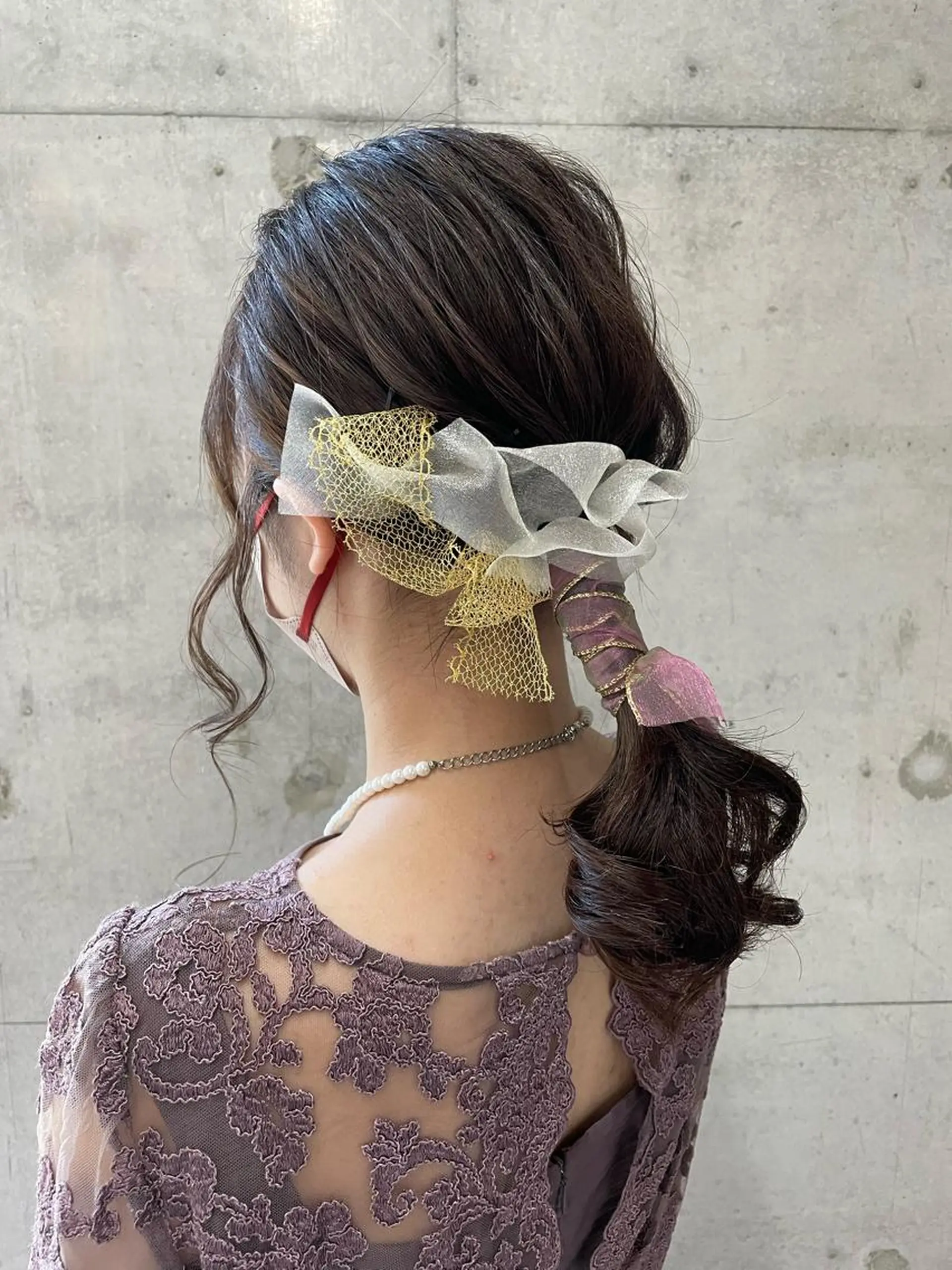 セミロング ヘアアレンジ ヘアセット 女性に人気♪ はやしほのかのヘアスタイル