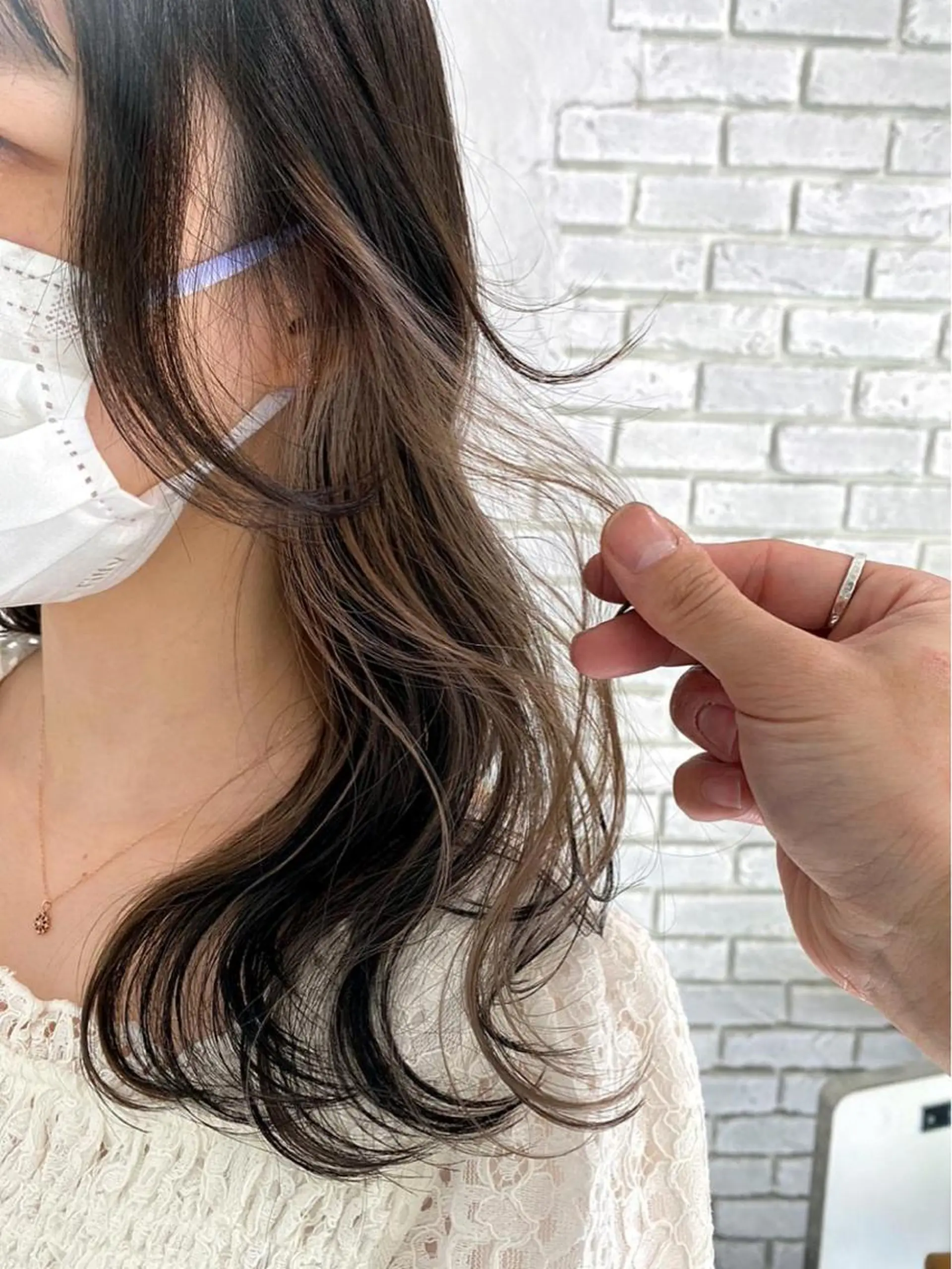 セミロング カット ヘアカラー トリートメント 髪質改善カラー✨質感 ショート✨石山航のヘアスタイル