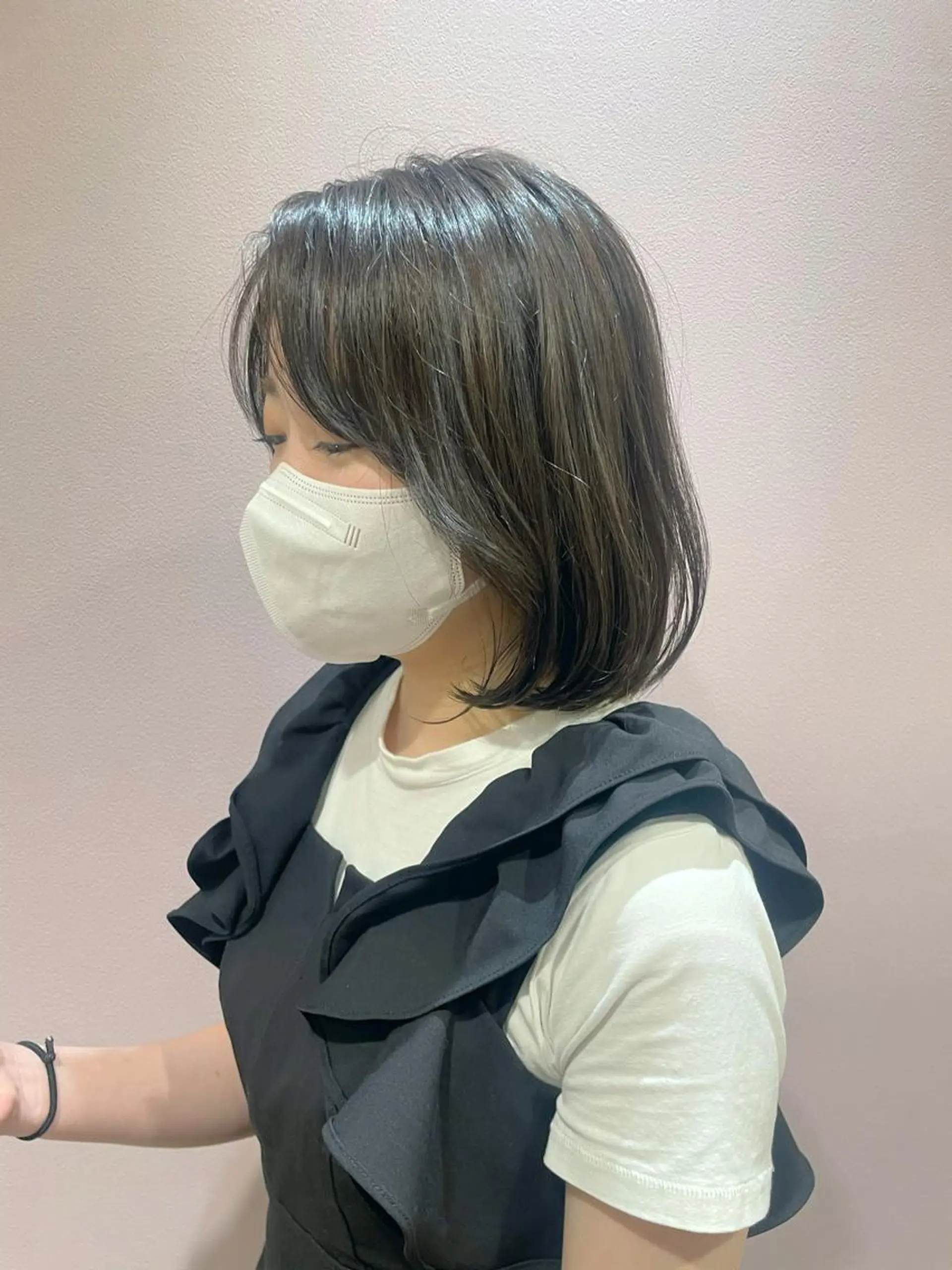 ミディアム カラー カット ヘアカラー トリートメント ひなた 艶カラー/渋谷のヘアスタイル