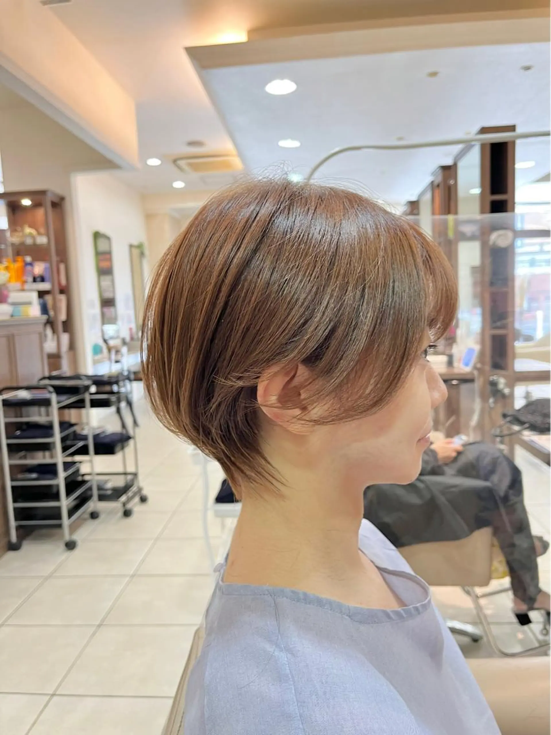 ショート ショートボブ ハンサムショート ボブ くびれヘア ハイライト カット ヘアカラー トリートメント 《大人気髪質改善》 プログレス国分寺店のヘアスタイル