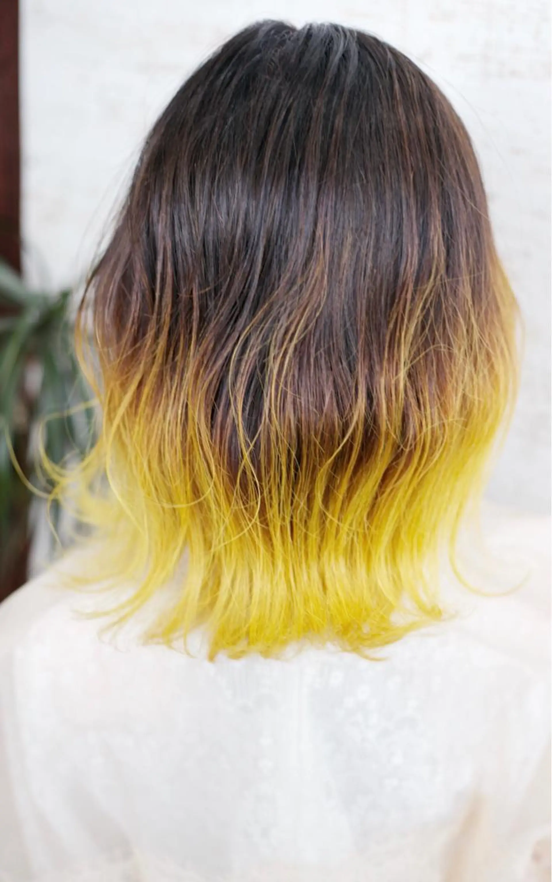 ミディアム カラー ブリーチ イエローカラー ケアブリーチ /髪質 改善/古橋圭史郎のヘアスタイル