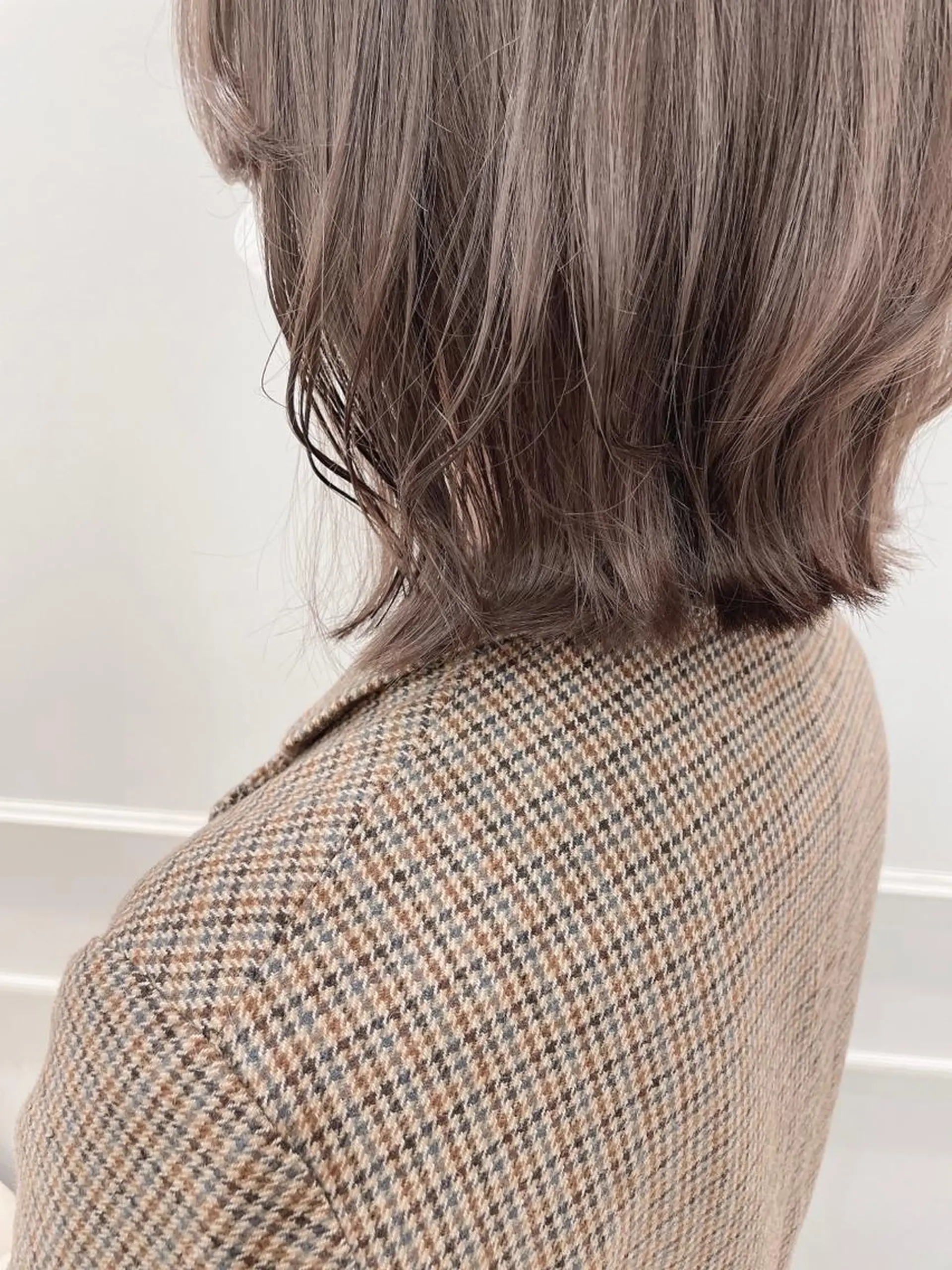 ミディアム カラー ボブレイヤー グレージュ ボブ レイヤーカット カット ヘアカラー トリートメント 🦖鶴岡香純🦖 産休中のヘアスタイル