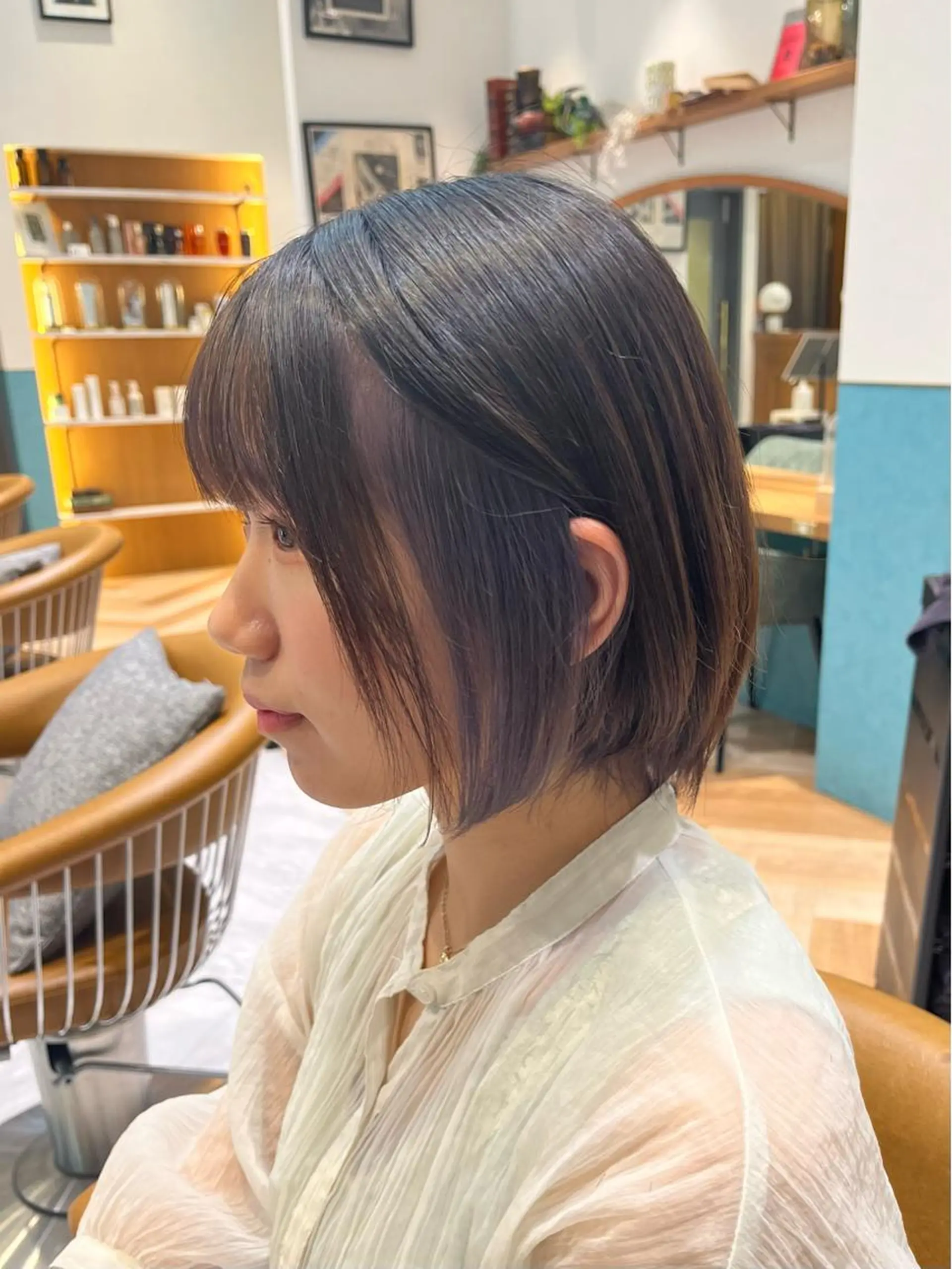 ショート カラー 髪質改善/縮毛矯正/ ボブ/店長/槌矢圭悟のヘアスタイル