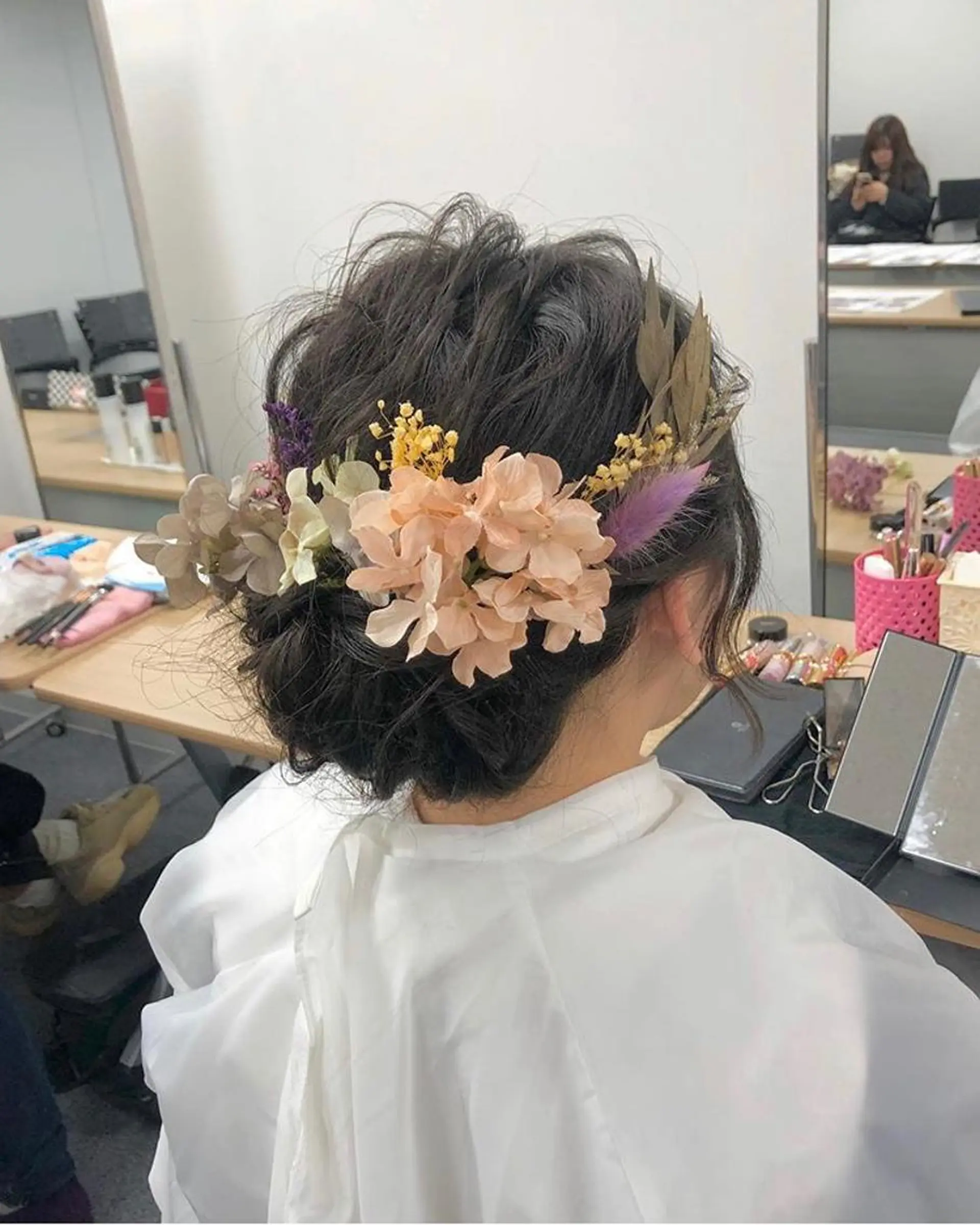 セミロング ヘアアレンジ 成人式 卒業式のヘアスタイル ヘアセット 梅山 美侑のヘアスタイル