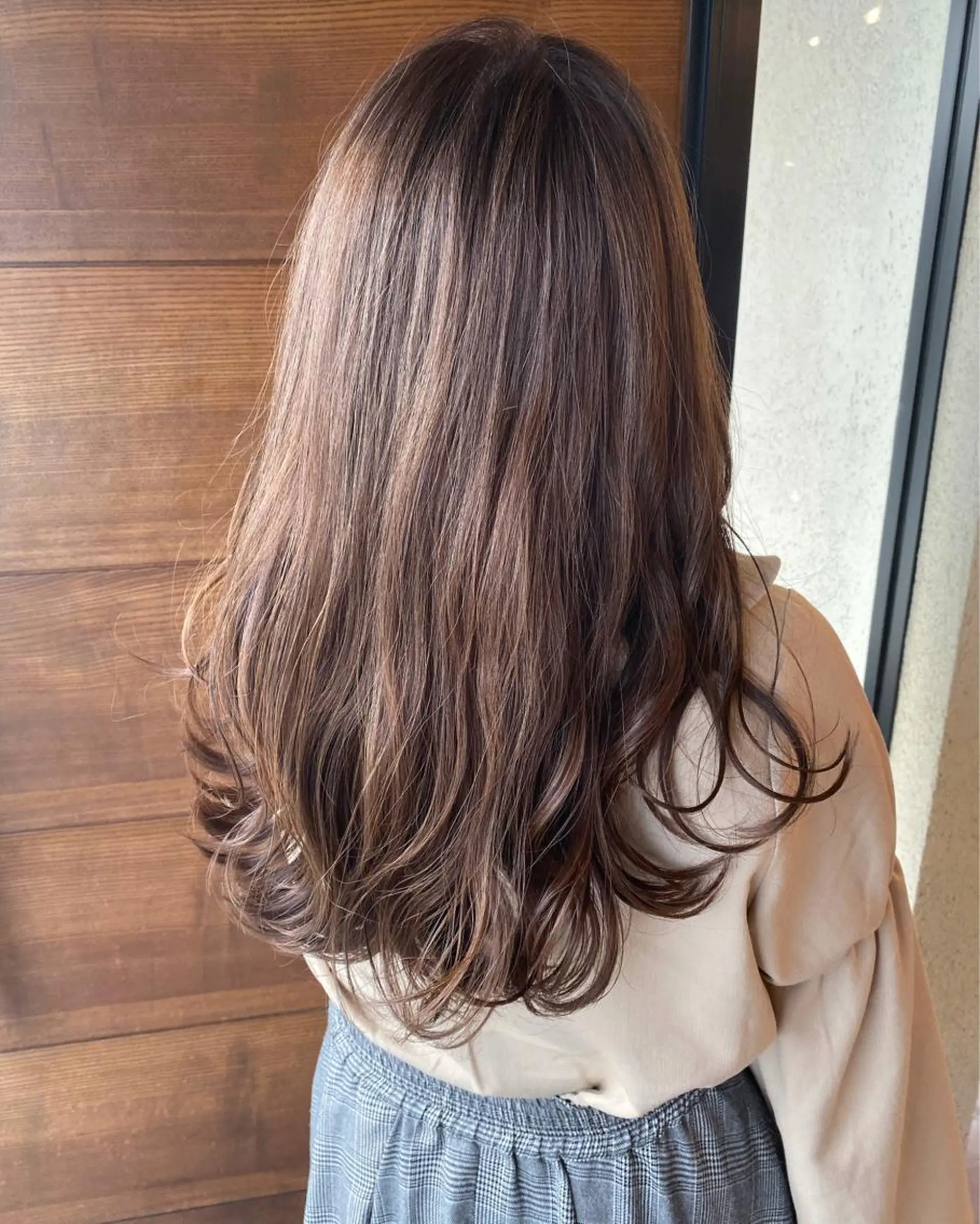 ロング カラー ブラウンカラー ココアブラウン ヘアカラー トリートメント IORI #韓国ヘア#髪質改善のヘアスタイル