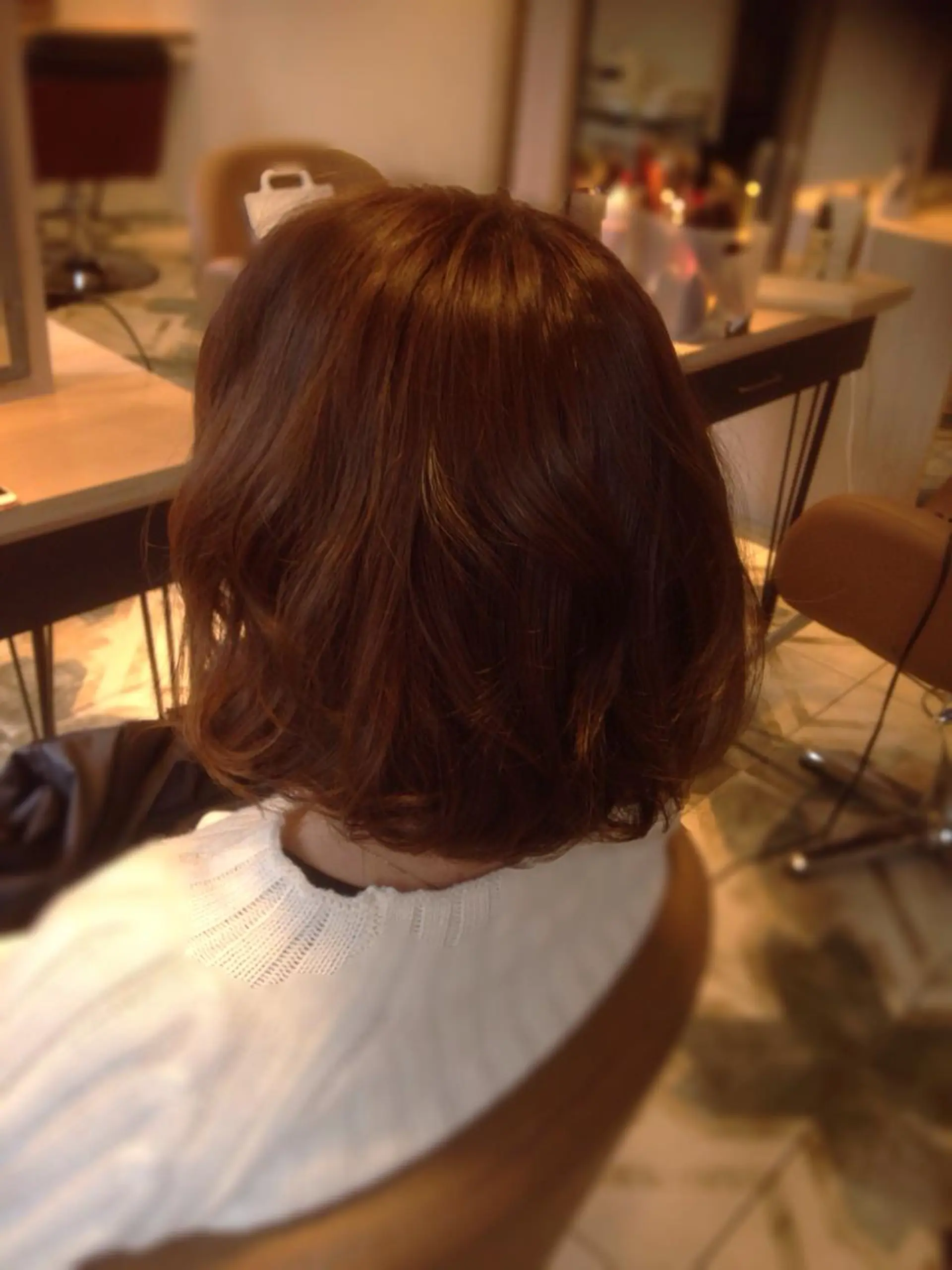 ミディアム カラー パーマ yeope所属・ハイトーンカラー ブリーチ専門・天神のヘアスタイル